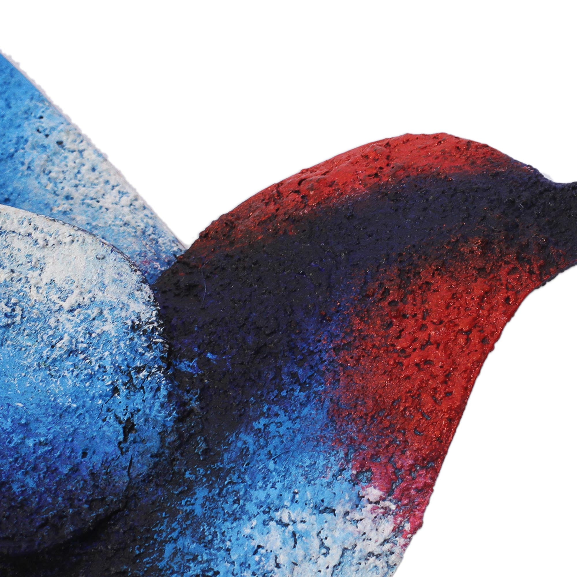 Premium Blue Hummingbird Steel Wall Art - Handcrafted Sculpture