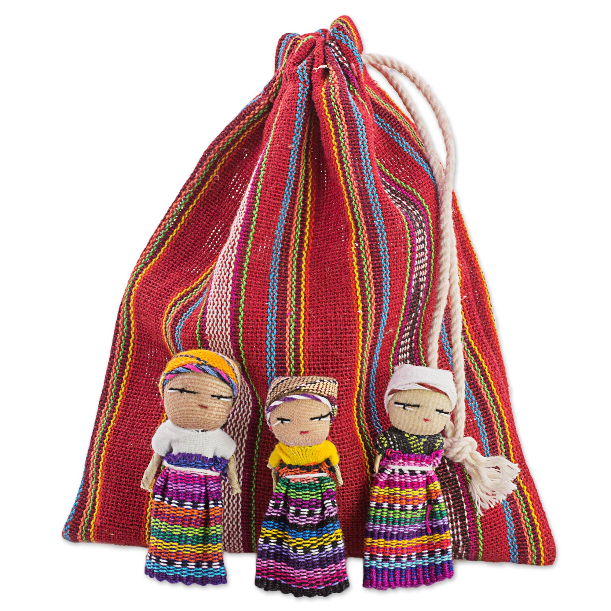 Premium Handmade Worry Dolls - Set of 12 | Authentic Guatemalan Tradition