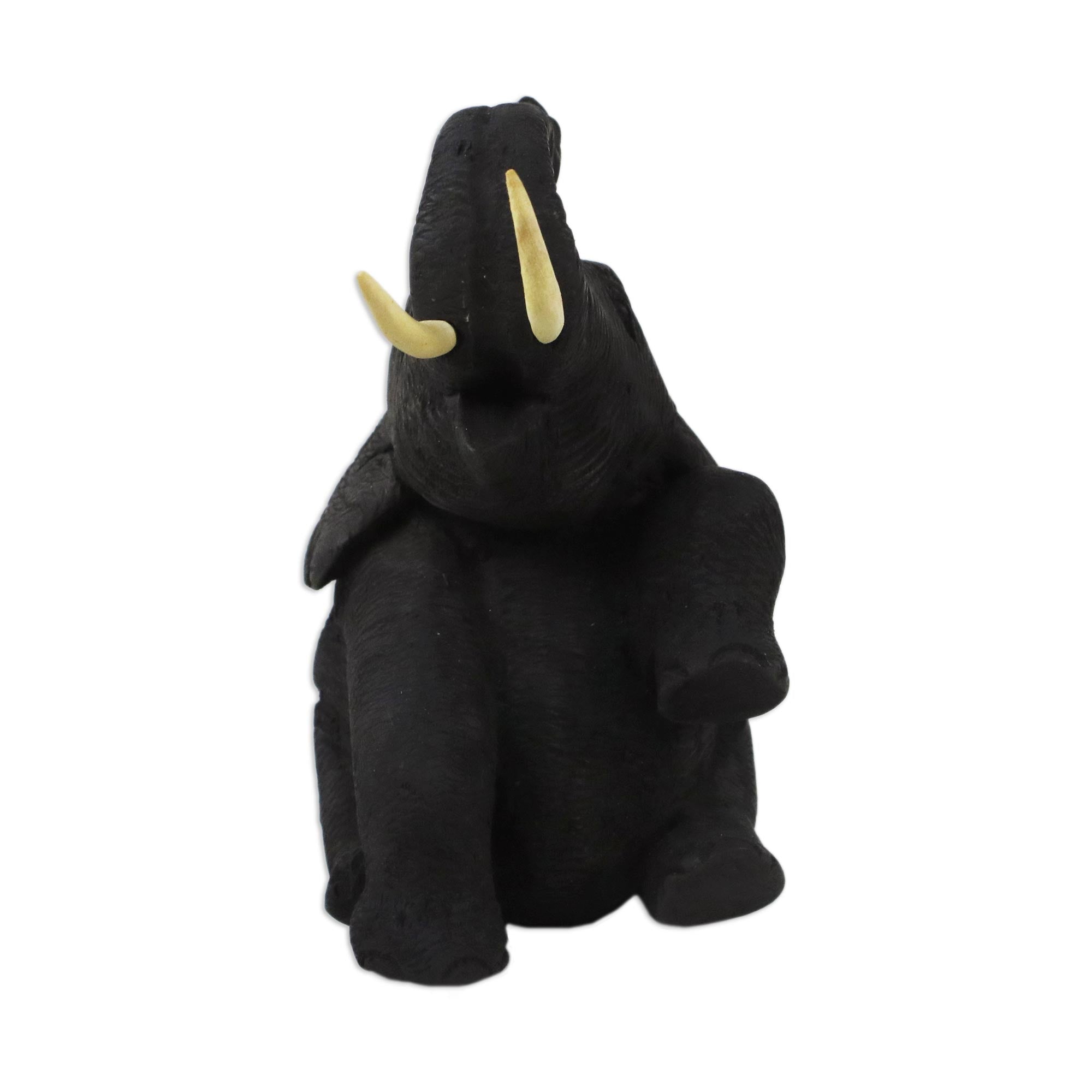 Premium Handcrafted Joyous Elephant Teakwood Sculpture