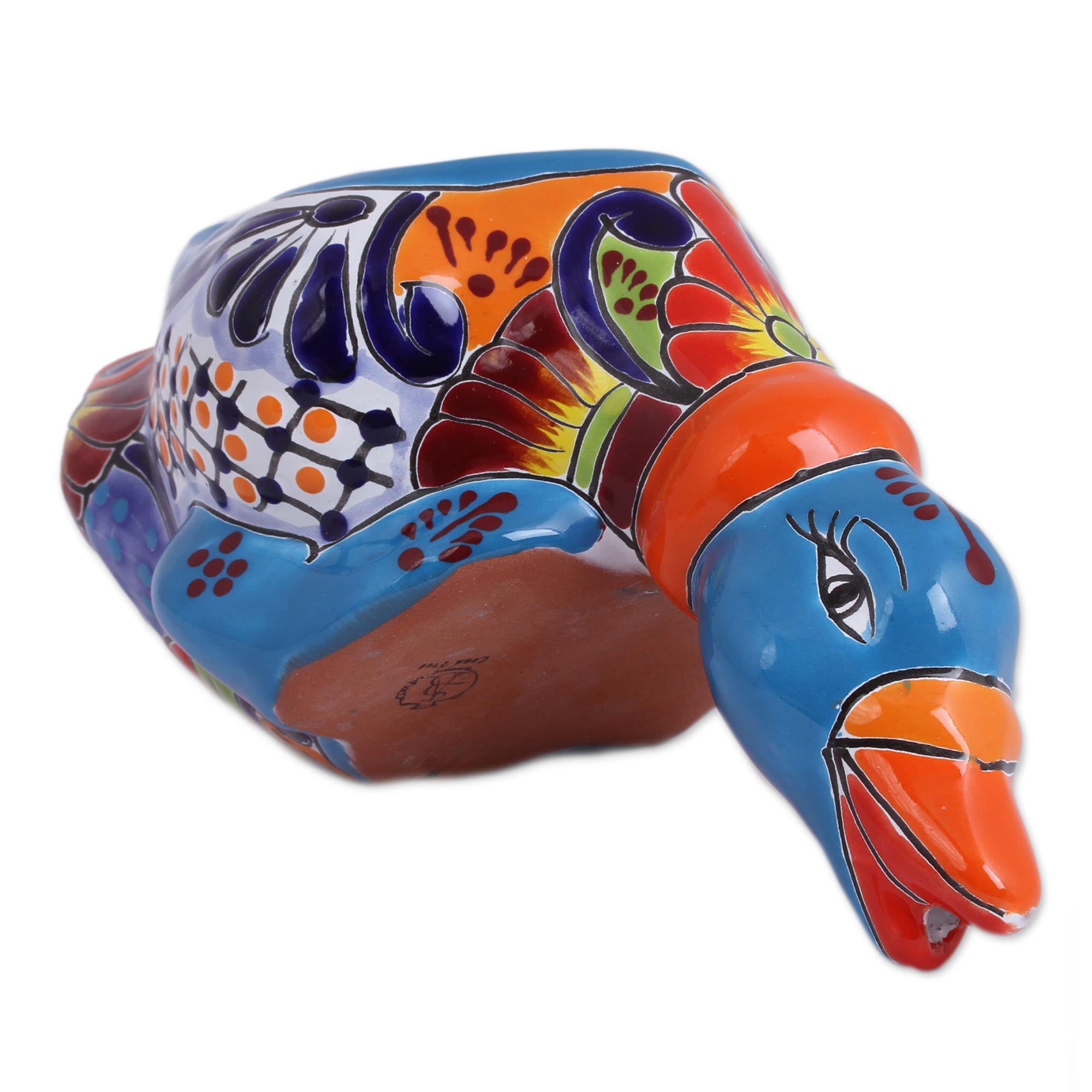 Premium Hand-Painted Ceramic Duck Flower Pot - Mexican Artisan Crafted