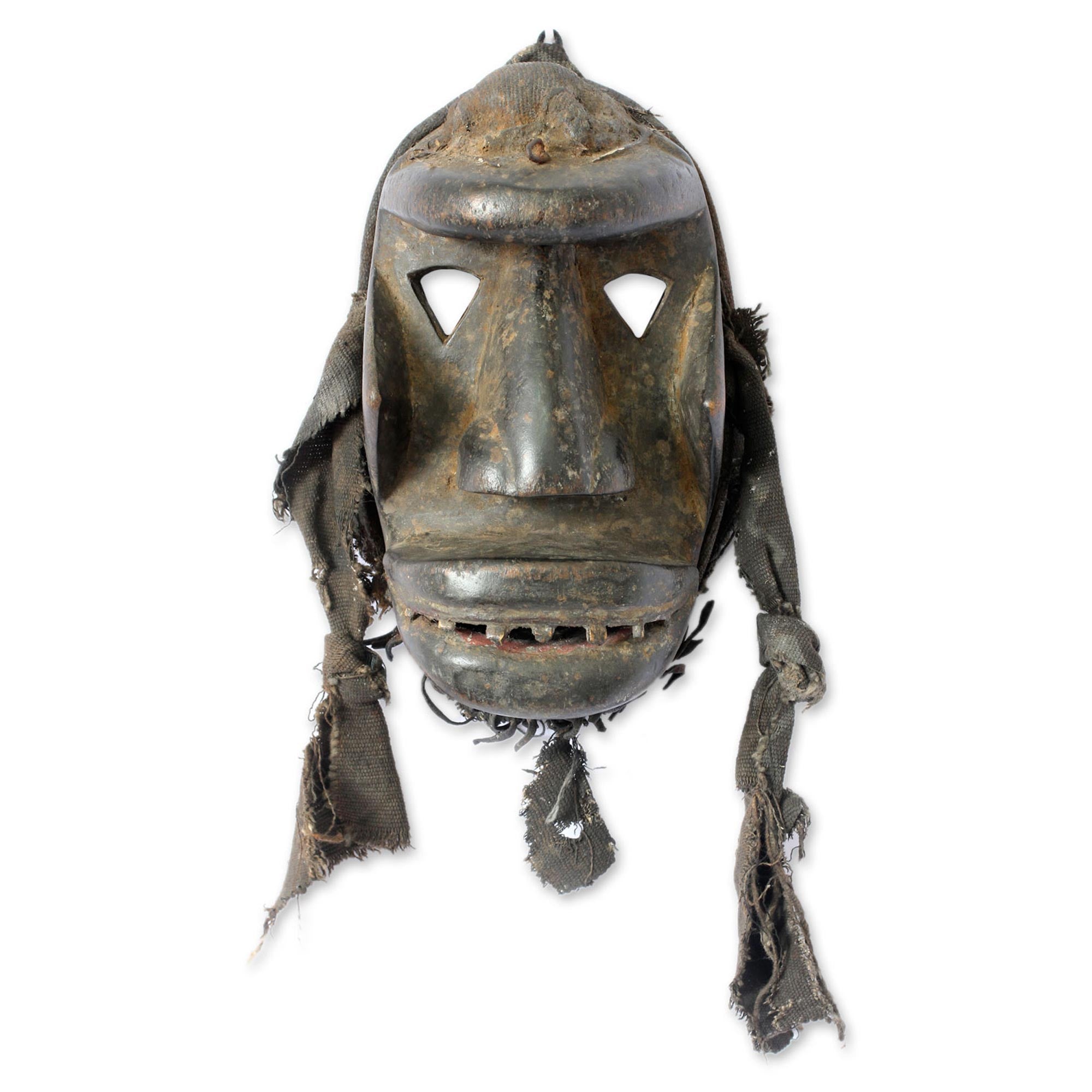 Premium Hand-Carved Woman's War Spirit Mask - Ivory Coast Artisan Craft