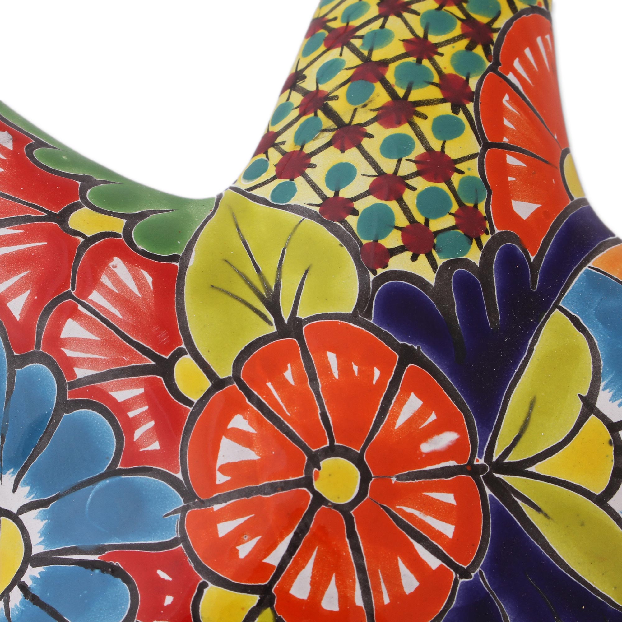 Premium Hand-Painted Talavera Starfish Wall Art – Vibrant Ceramic Sculpture