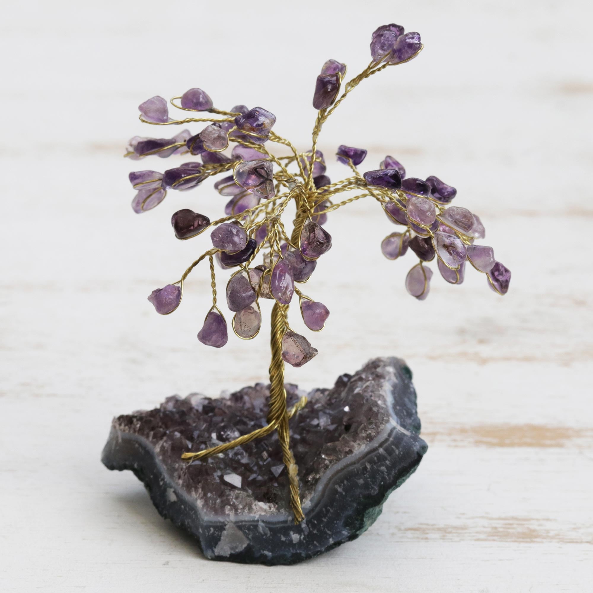 Premium Amethyst Gemstone Tree Sculpture – Handcrafted in Brazil