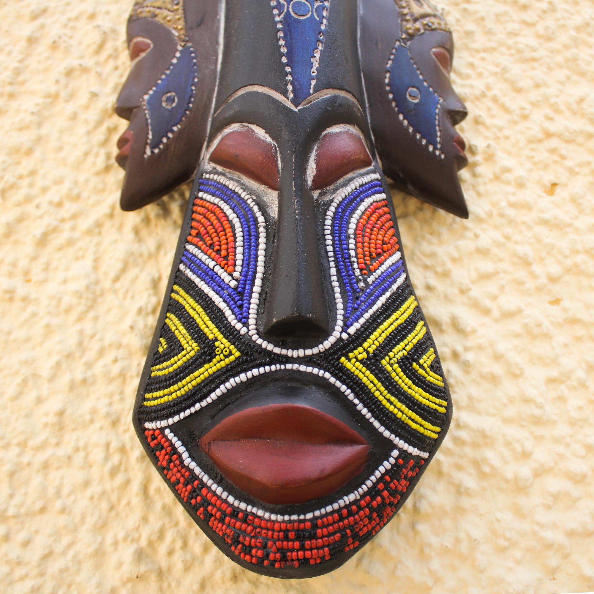 Premium Handcrafted African Wall Mask - 'Glorious Work' by Awudu Saaed
