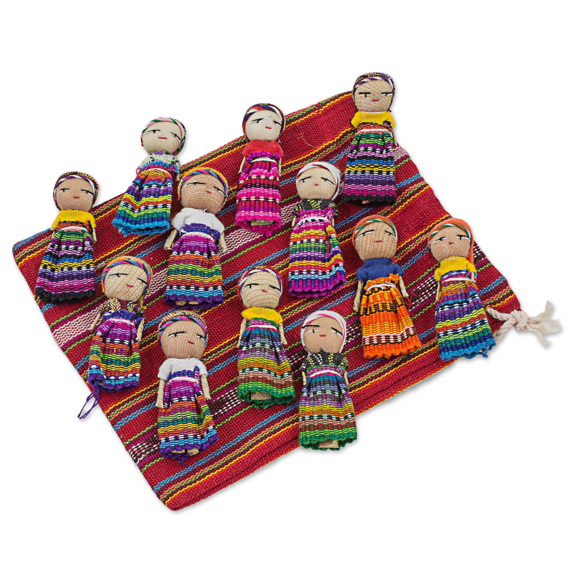 Premium Handmade Worry Dolls - Set of 12 | Authentic Guatemalan Tradition