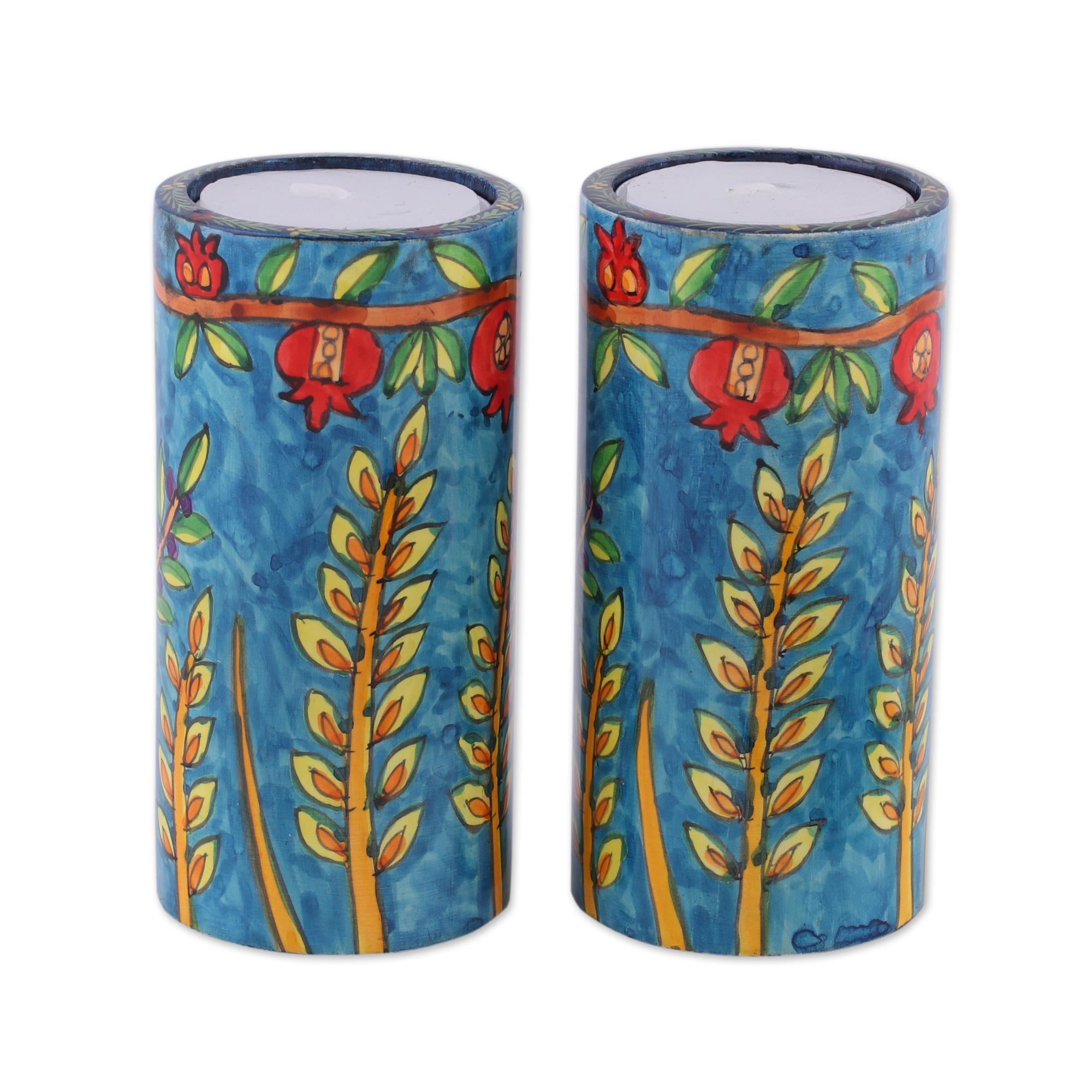 Premium Handcrafted Nature-Themed Wood Tealight Holders from India