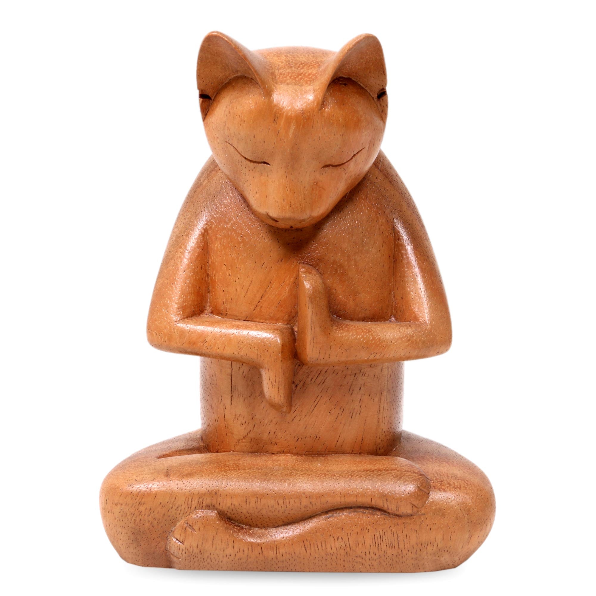 Premium Full Lotus Cat Meditation Sculpture