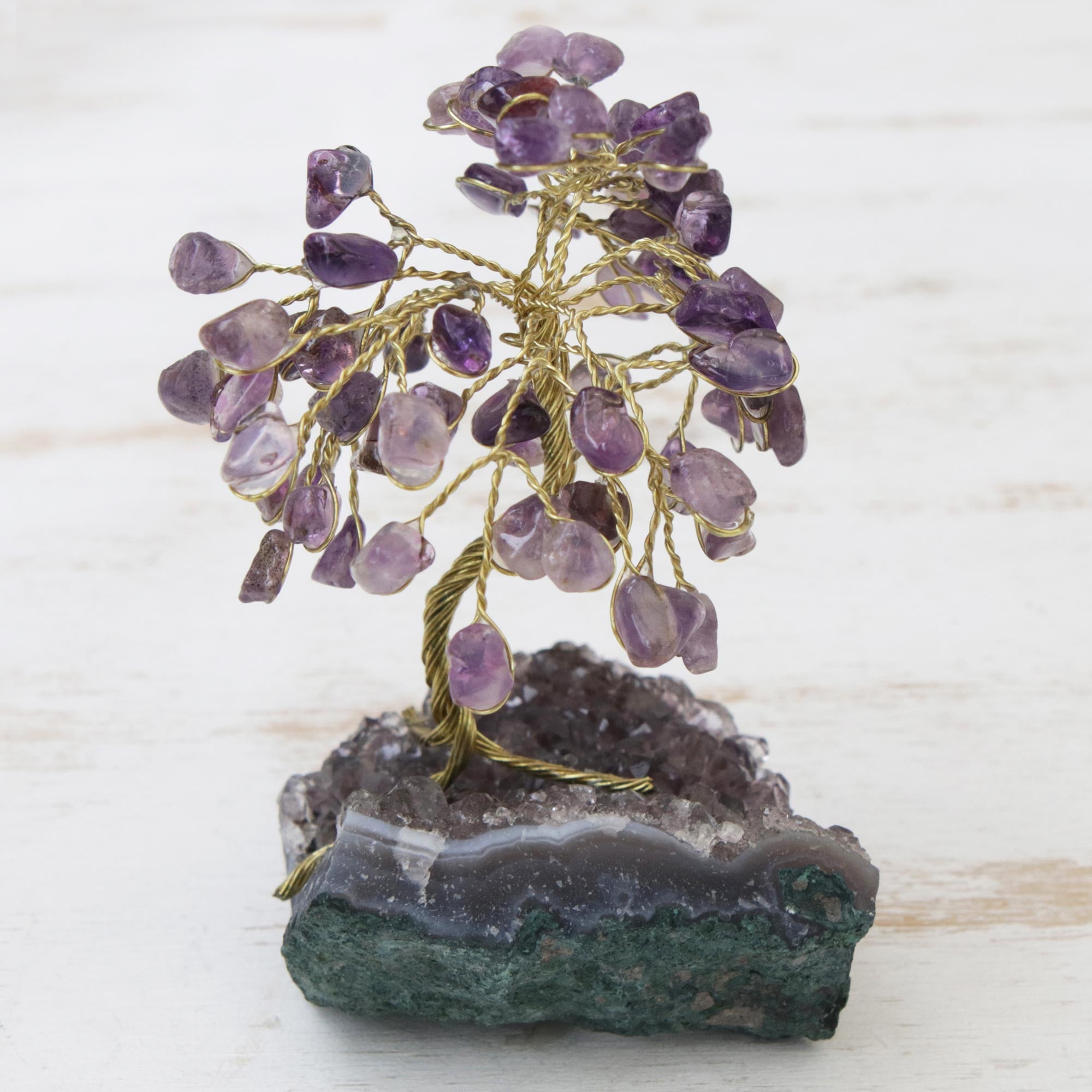 Premium Amethyst Gemstone Tree Sculpture – Handcrafted in Brazil