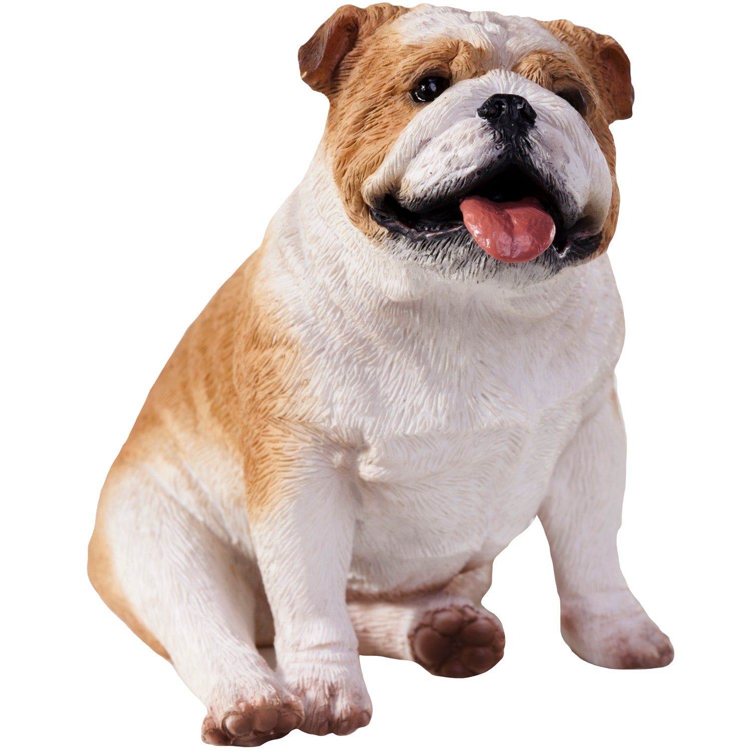 Premium Fawn Bulldog Sculpture - Handcrafted Realism