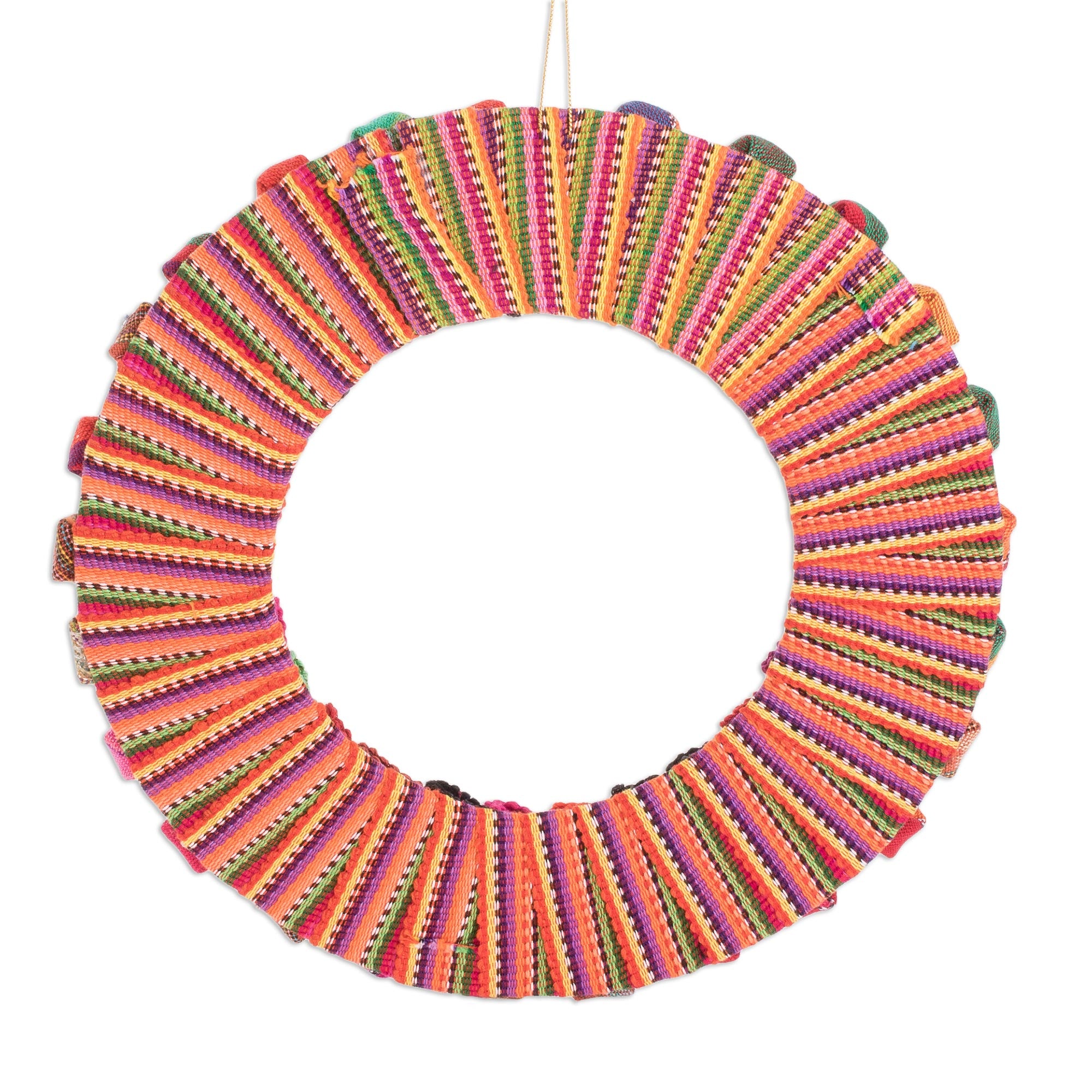 Premium Guatemalan Quitapena Happiness Cotton Worry Doll Wreath