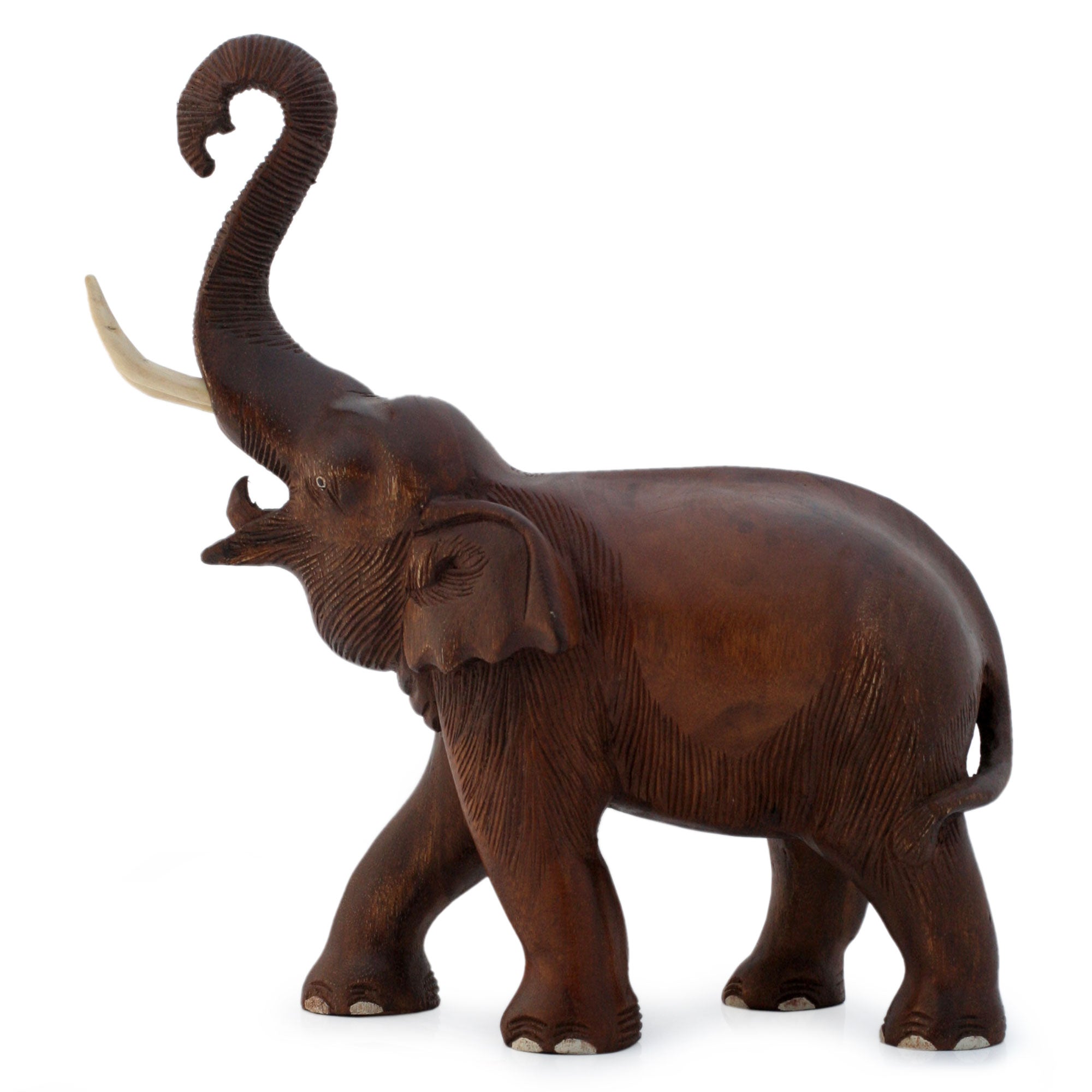 Premium Handcrafted Elephant Joy Wood Sculpture