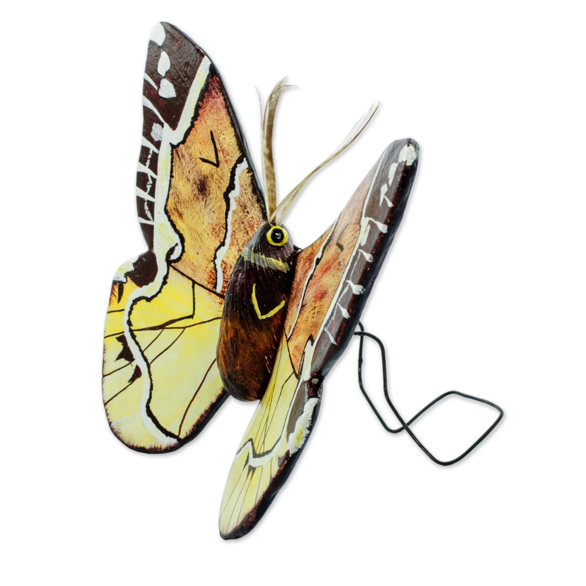 Premium Handcrafted False Sphinx Moth Ceramic Sculpture – Nature-Inspired Wall Art
