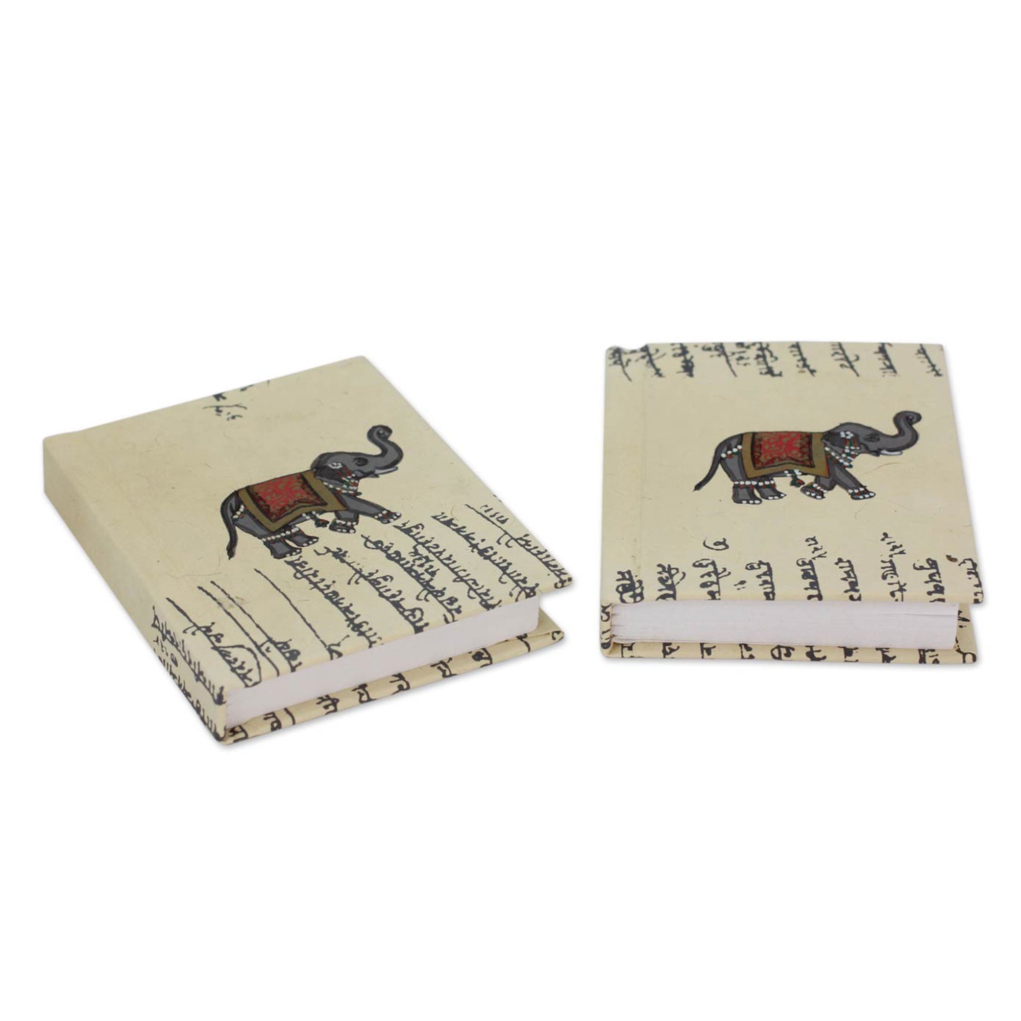 Premium Royal Elephants Handmade Paper Journals - Inspirational Writing Set