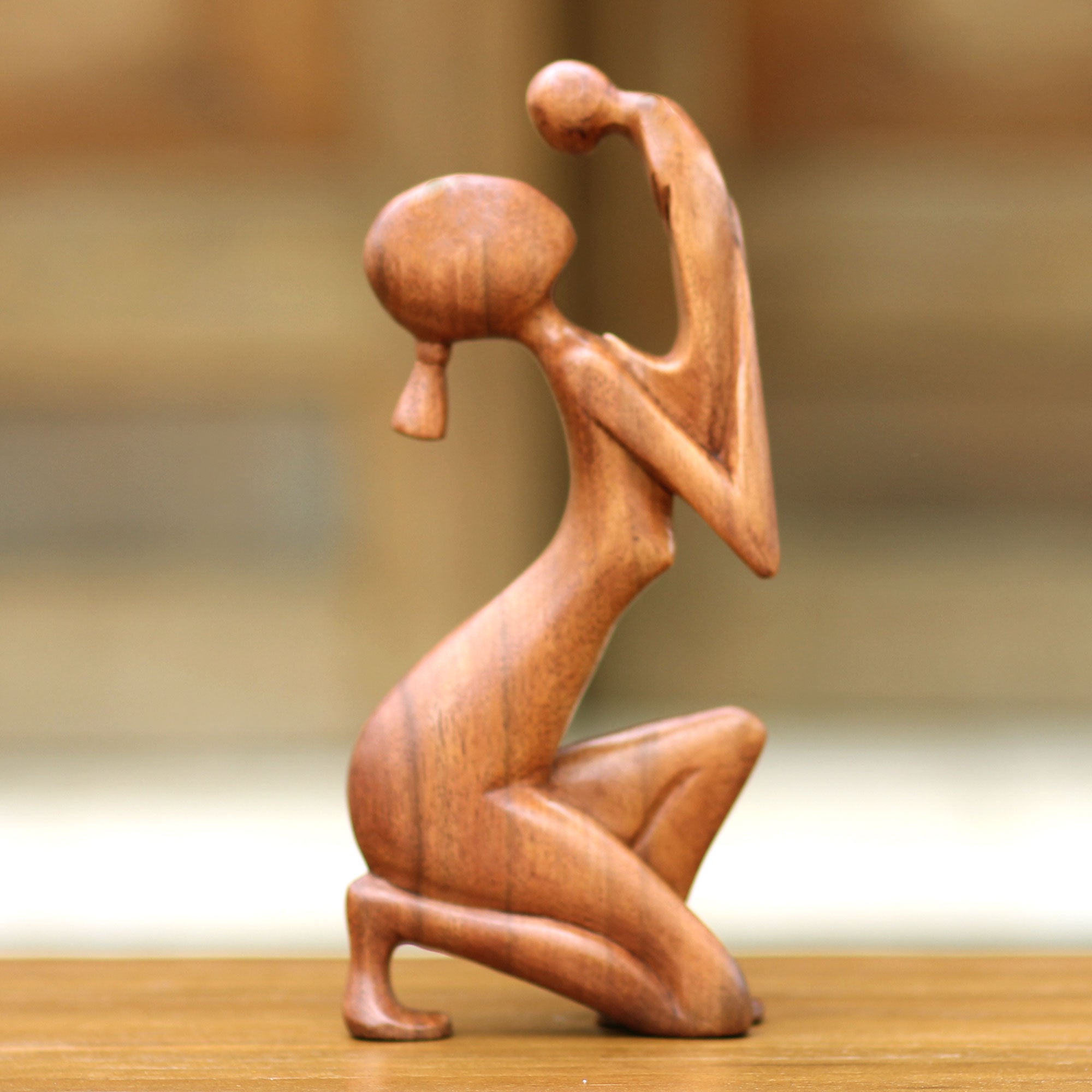 Premium Handcrafted Mother and Child Sculpture - Moment of Tenderness