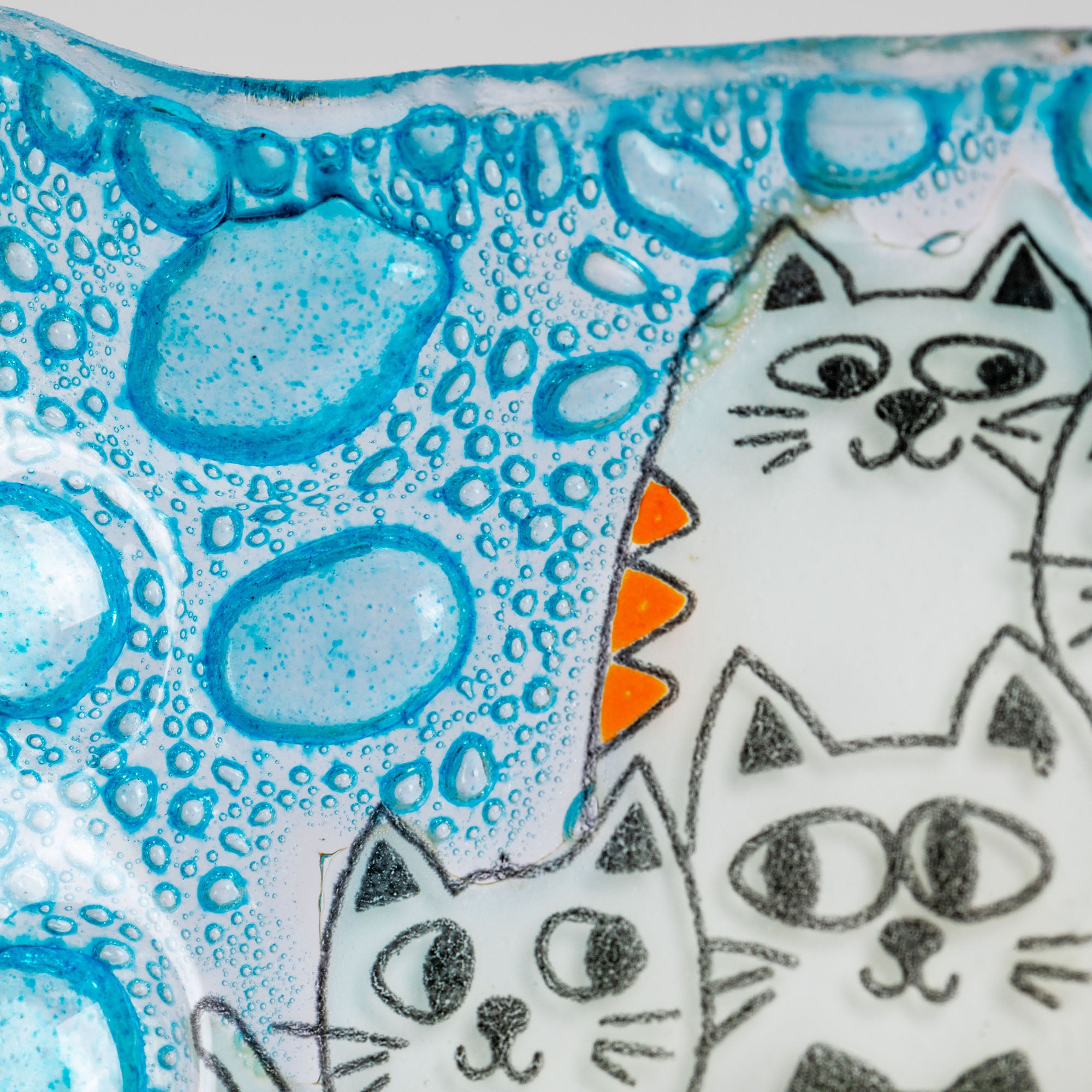 Premium Recycled Glass Pet Lover's Square Dish - Handmade in Ecuador