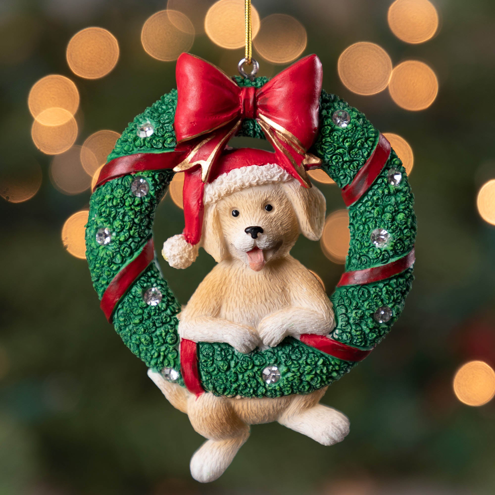 Premium Merry Christmas Wreath Ornament - Festive Pet Lover's Edition
