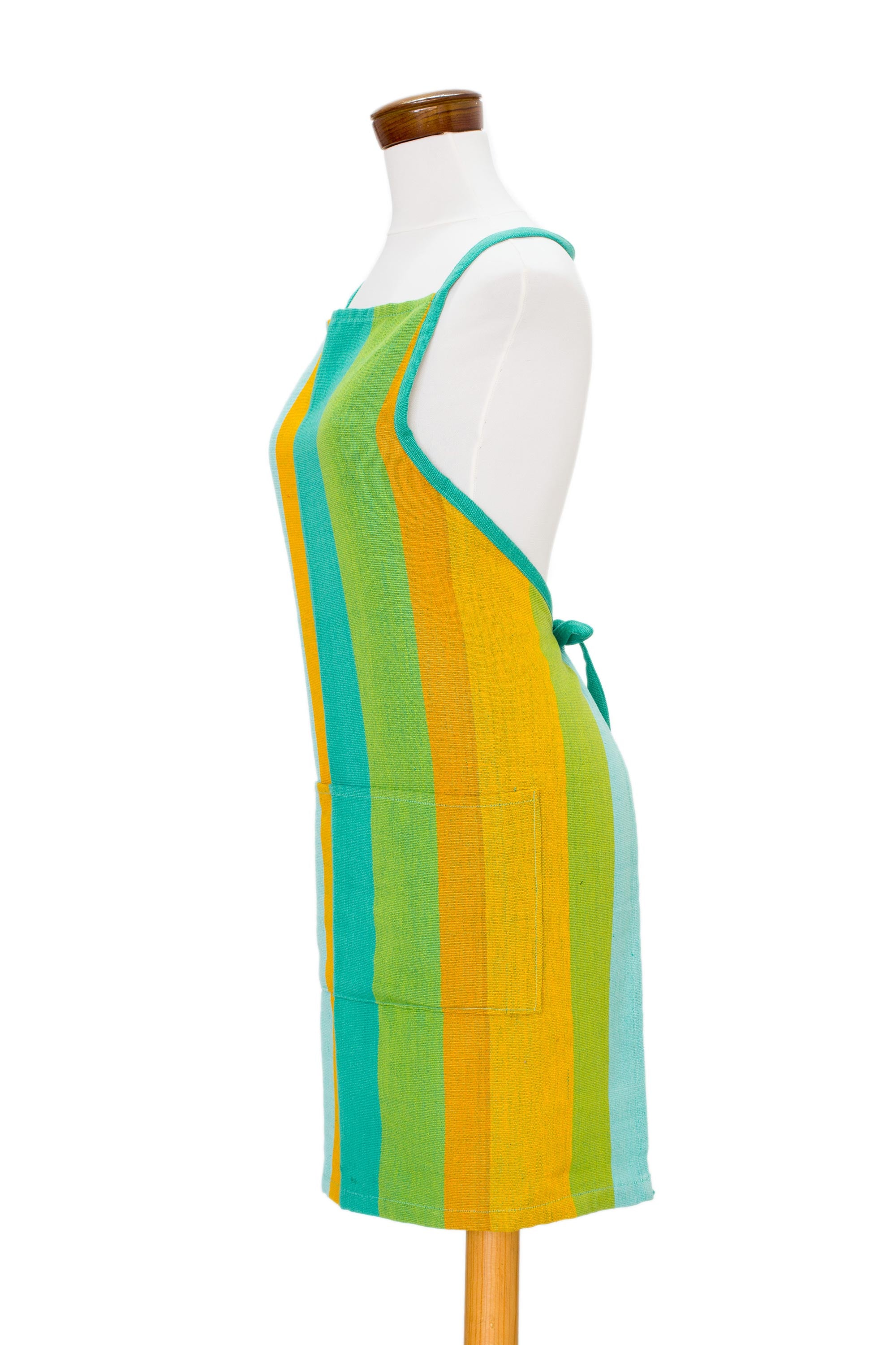 Premium Handwoven Cotton Striped Apron - Summer Cooking Essential