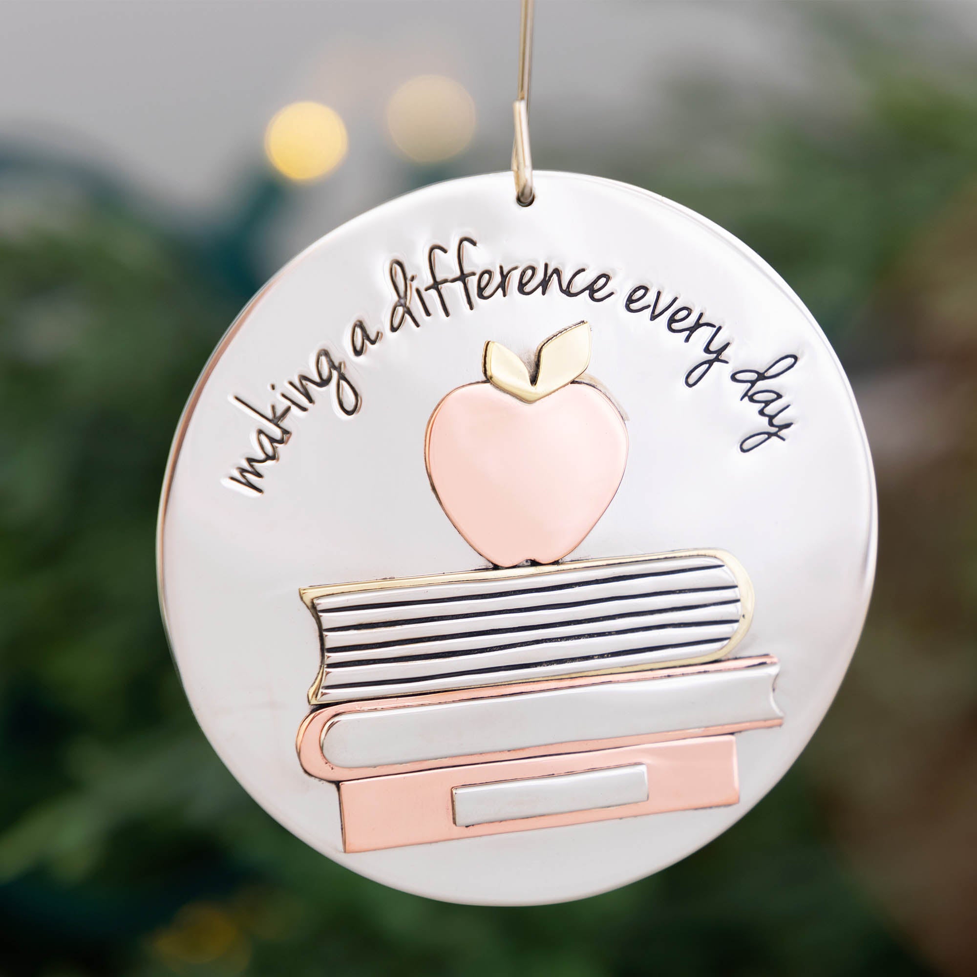 Premium Teacher Appreciation Ornament - Fair Trade & Handmade