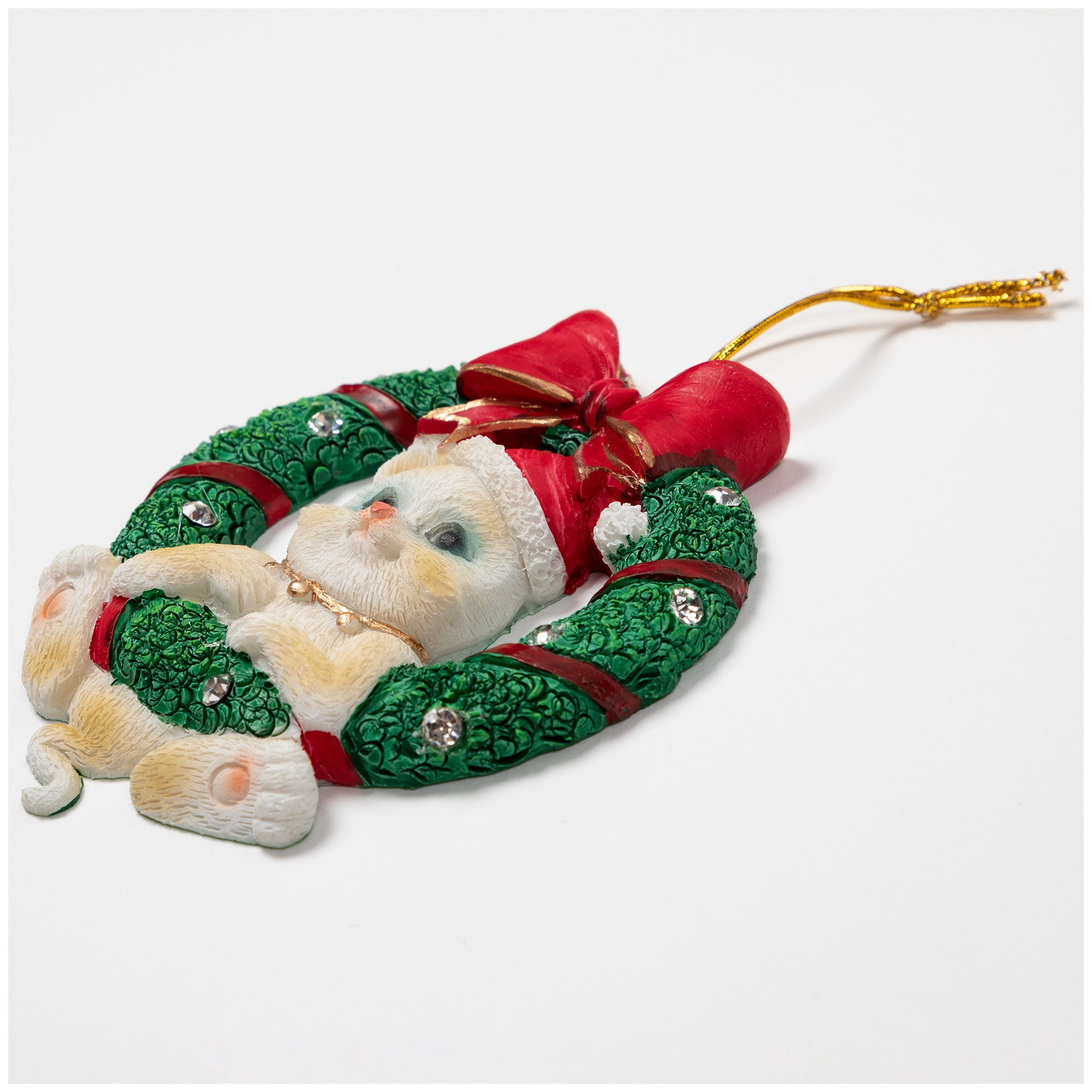 Premium Merry Christmas Wreath Ornament - Festive Pet Lover's Edition