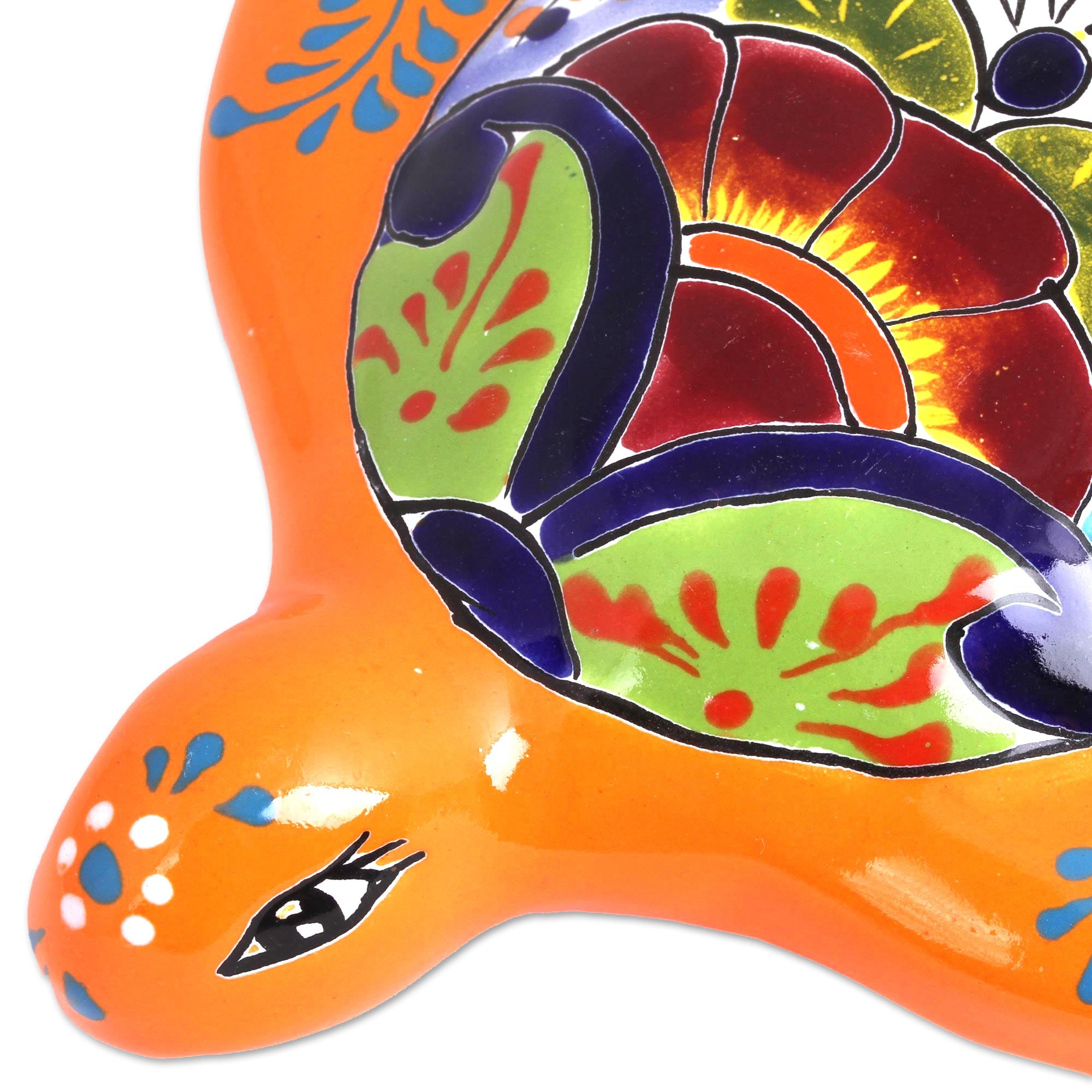 Premium Talavera Ceramic Turtle Wall Sculpture – Handcrafted in Mexico