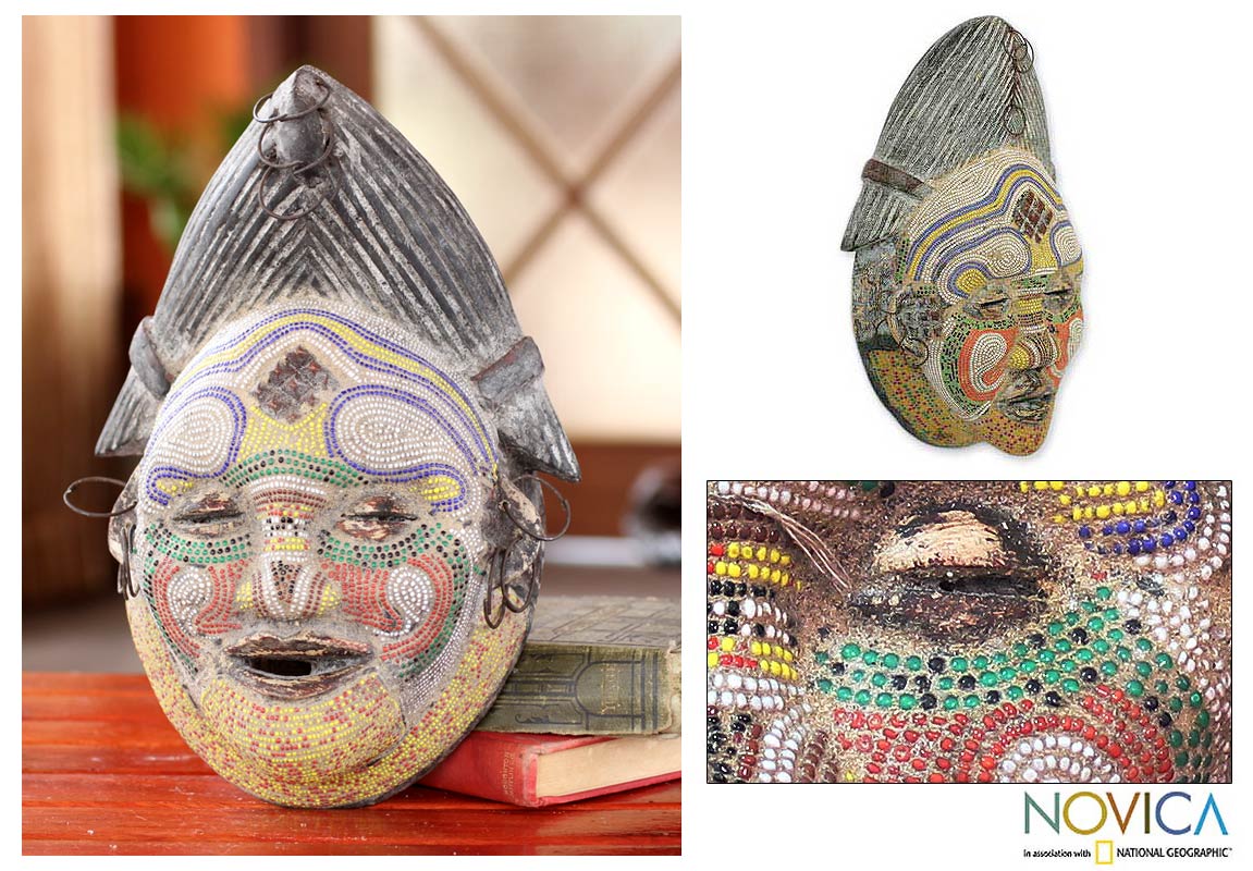 Premium Handcrafted Kindly River Goddess Wood Mask