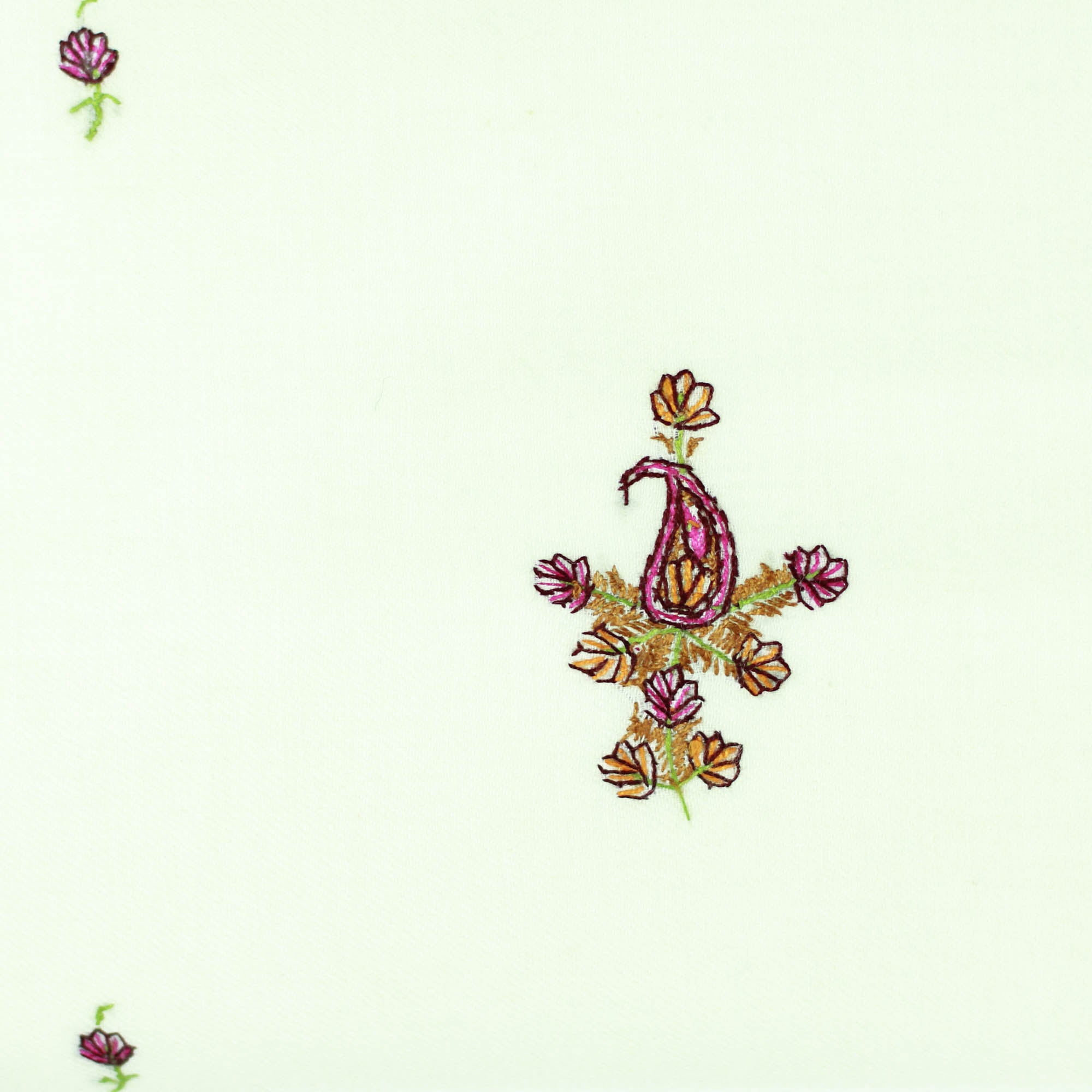 Premium Paisley Blooms Cushion Cover - Handcrafted in India with Traditional Kashidakari Embroidery