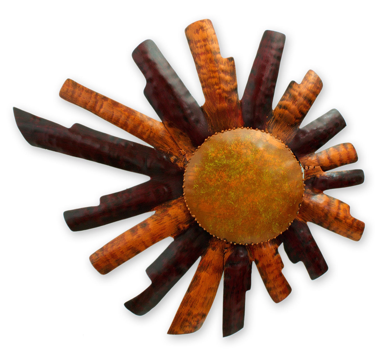 Premium Dual Sun Sculpture - Handcrafted Mexican Steel Wall Art
