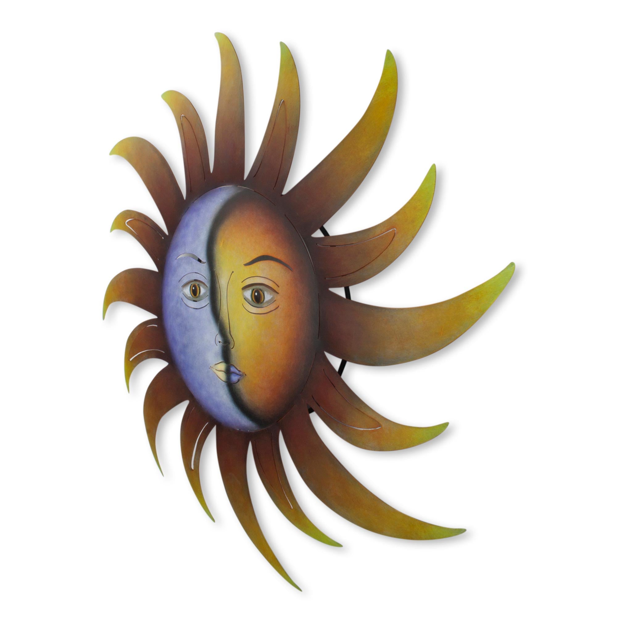 Premium Handcrafted Sun and Moon Wall Art – Unique Steel Sculpture