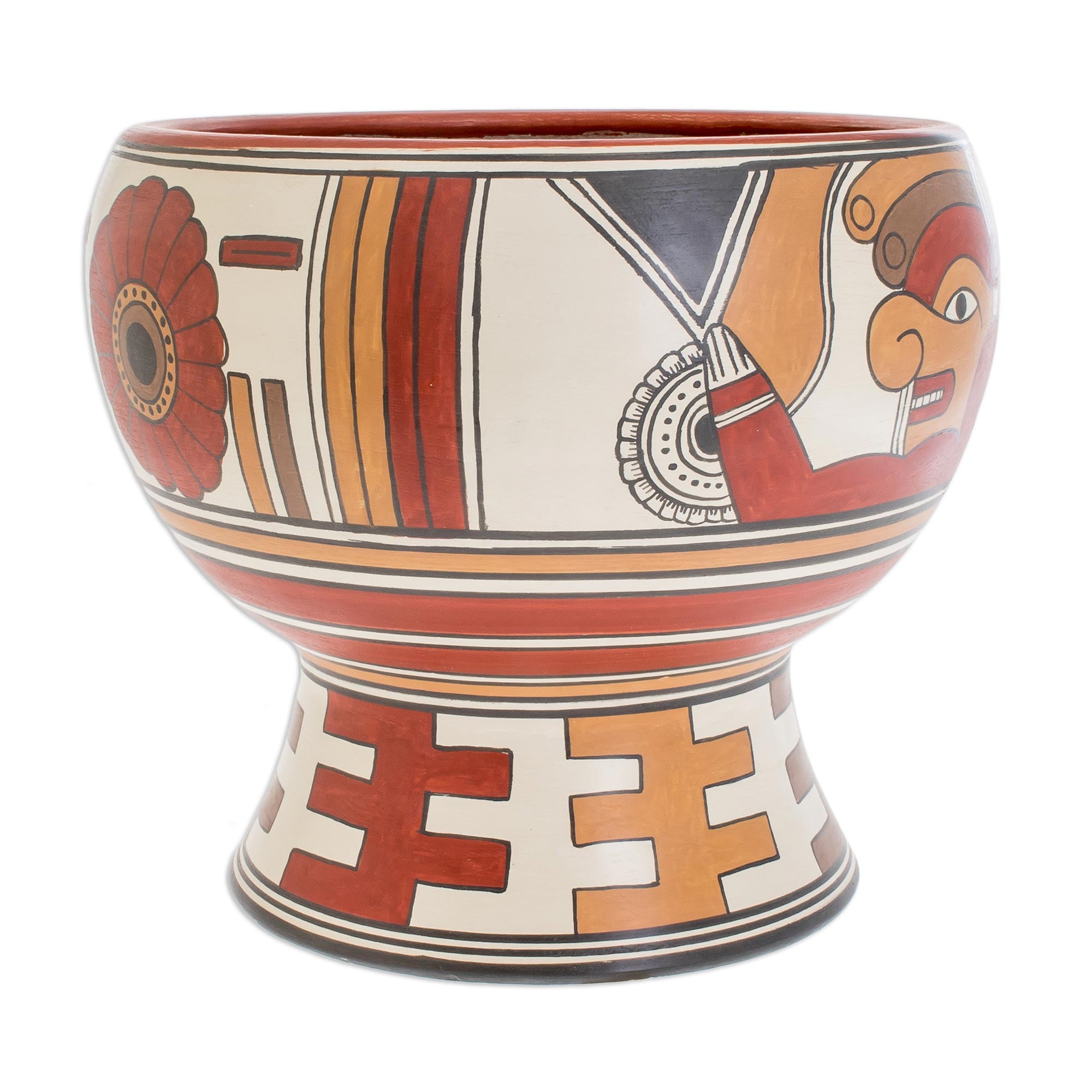 Premium Ancestral Greeting Handcrafted Terracotta Vase - Museum-Quality Replica