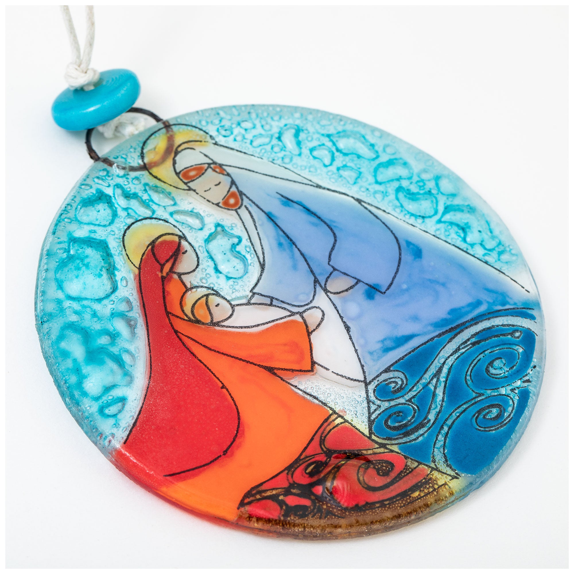 Premium Nativity Recycled Glass Ornament - Handcrafted in Ecuador