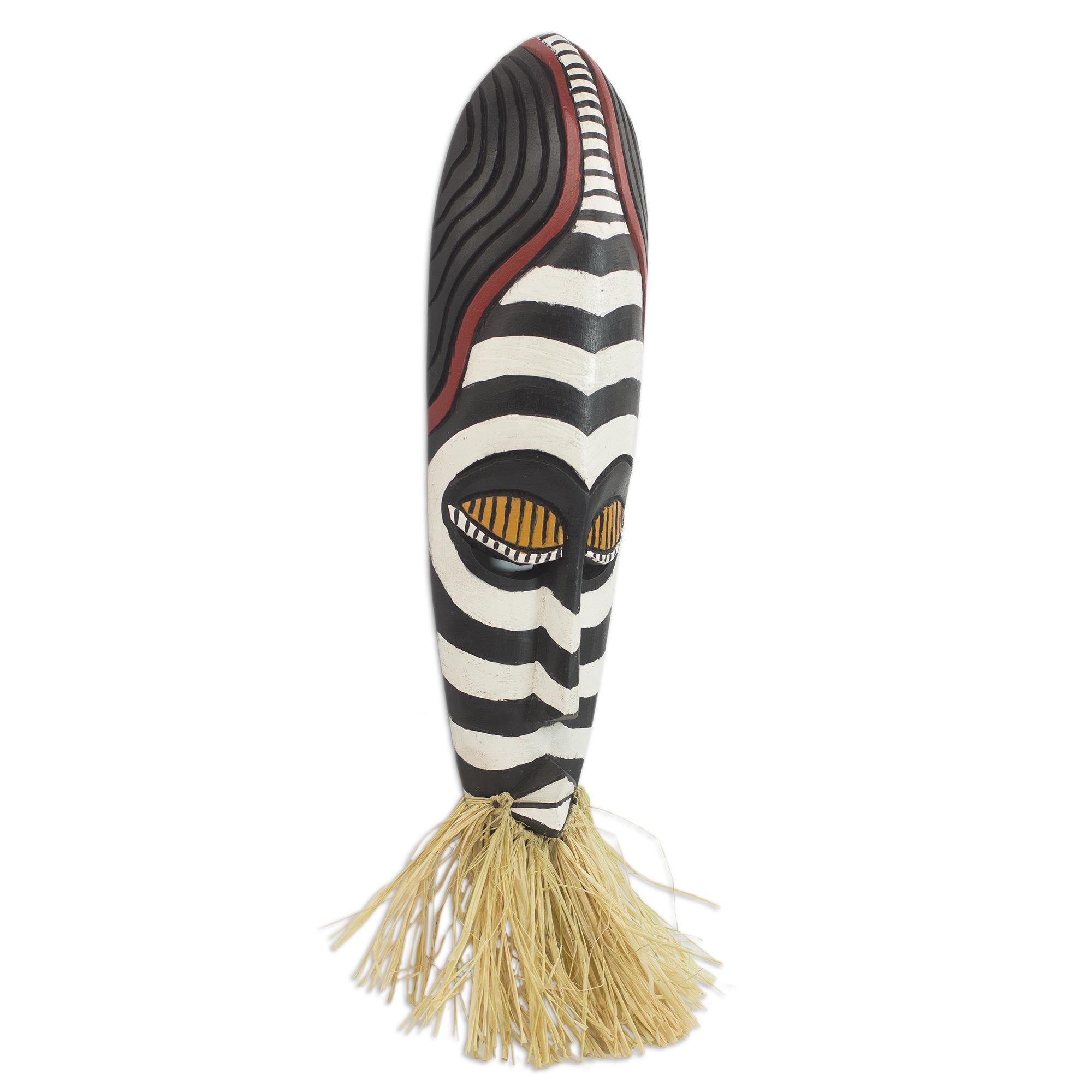 Premium Hand-Carved Sese Wood 'Adaoma' Mask – Authentic Ghanaian Wall Art