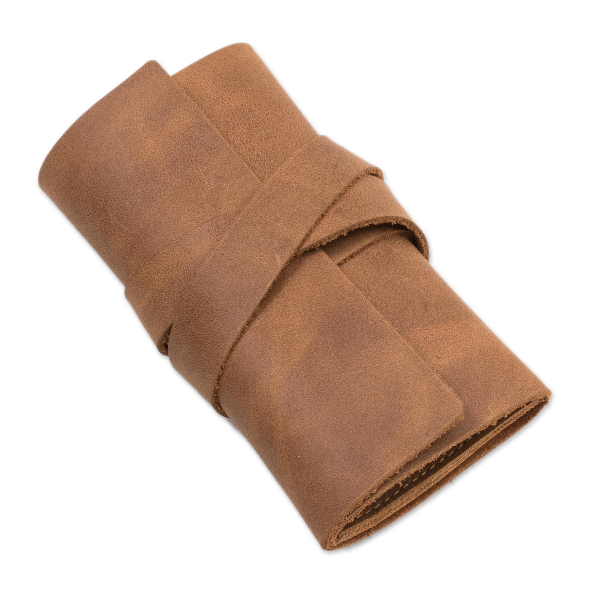 Premium Handmade Leather Cable Organizer – Rugged Modern Design from Peru