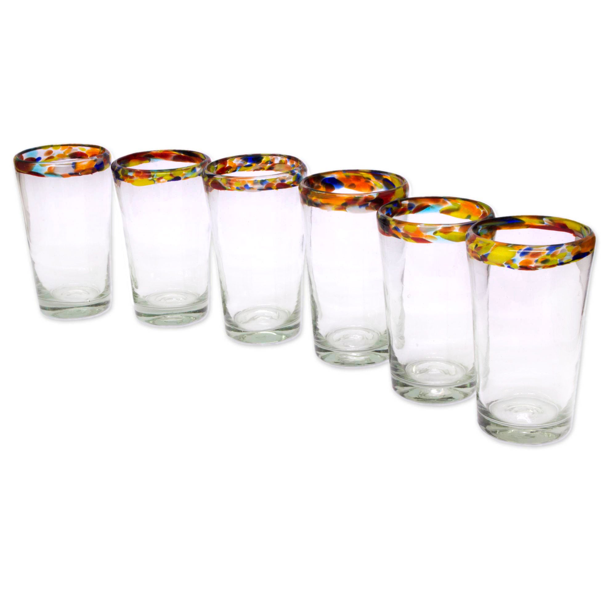 Premium Confetti Path Handcrafted Glass Tumblers - Set of 6