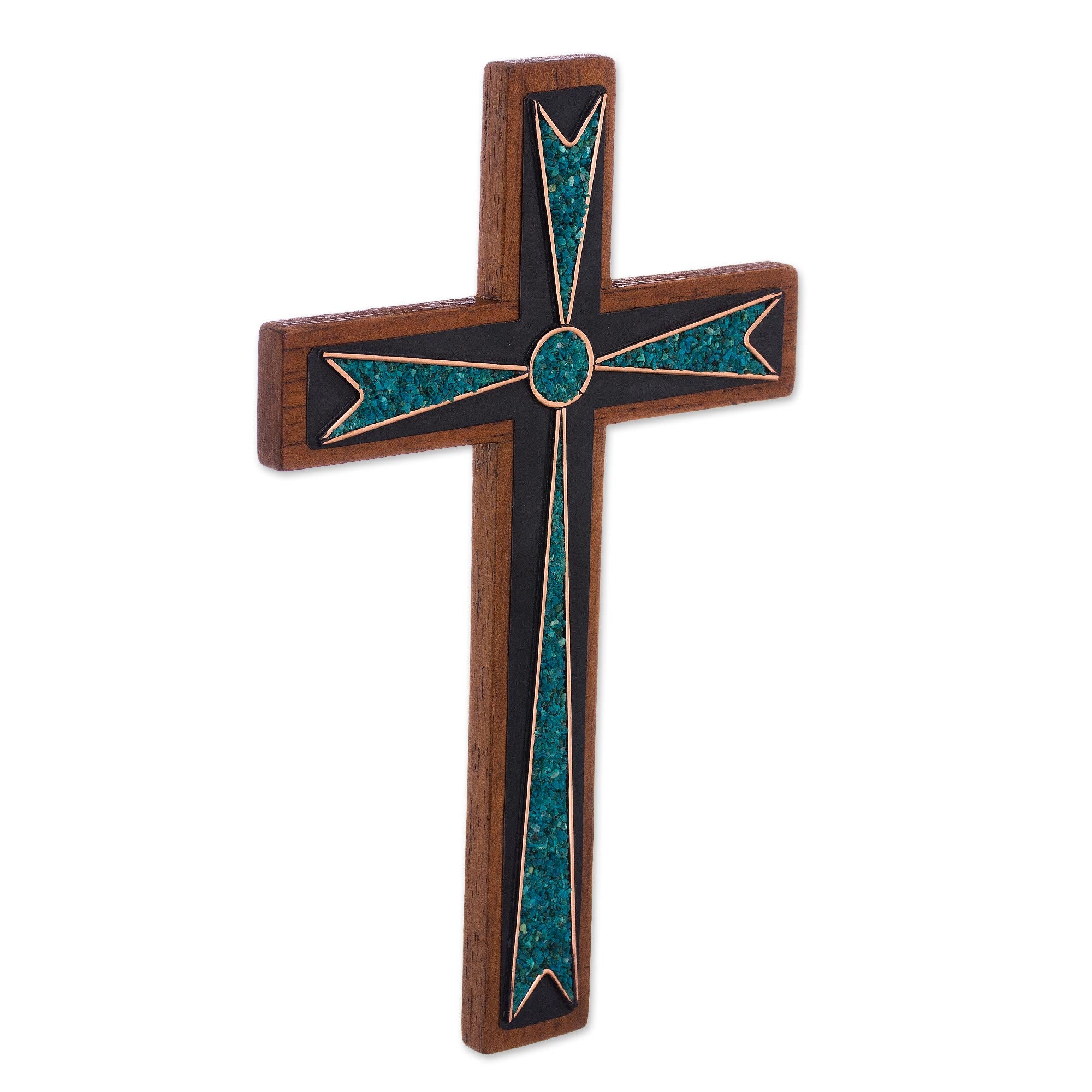 Premium Dynamic Cross - Handcrafted Bronze & Copper Wall Art