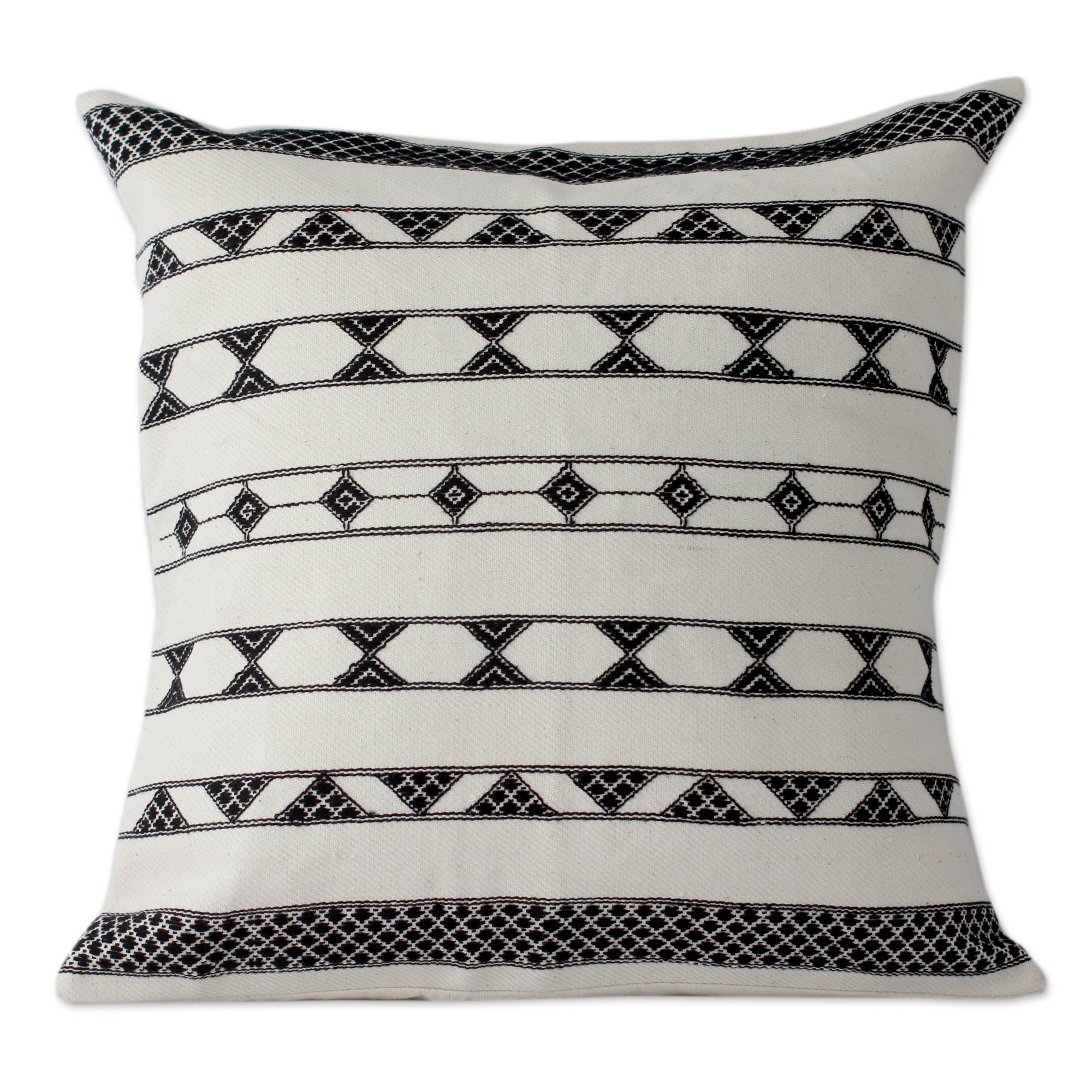 Premium Desert Geometry Handwoven Cotton Cushion Covers (Pair)