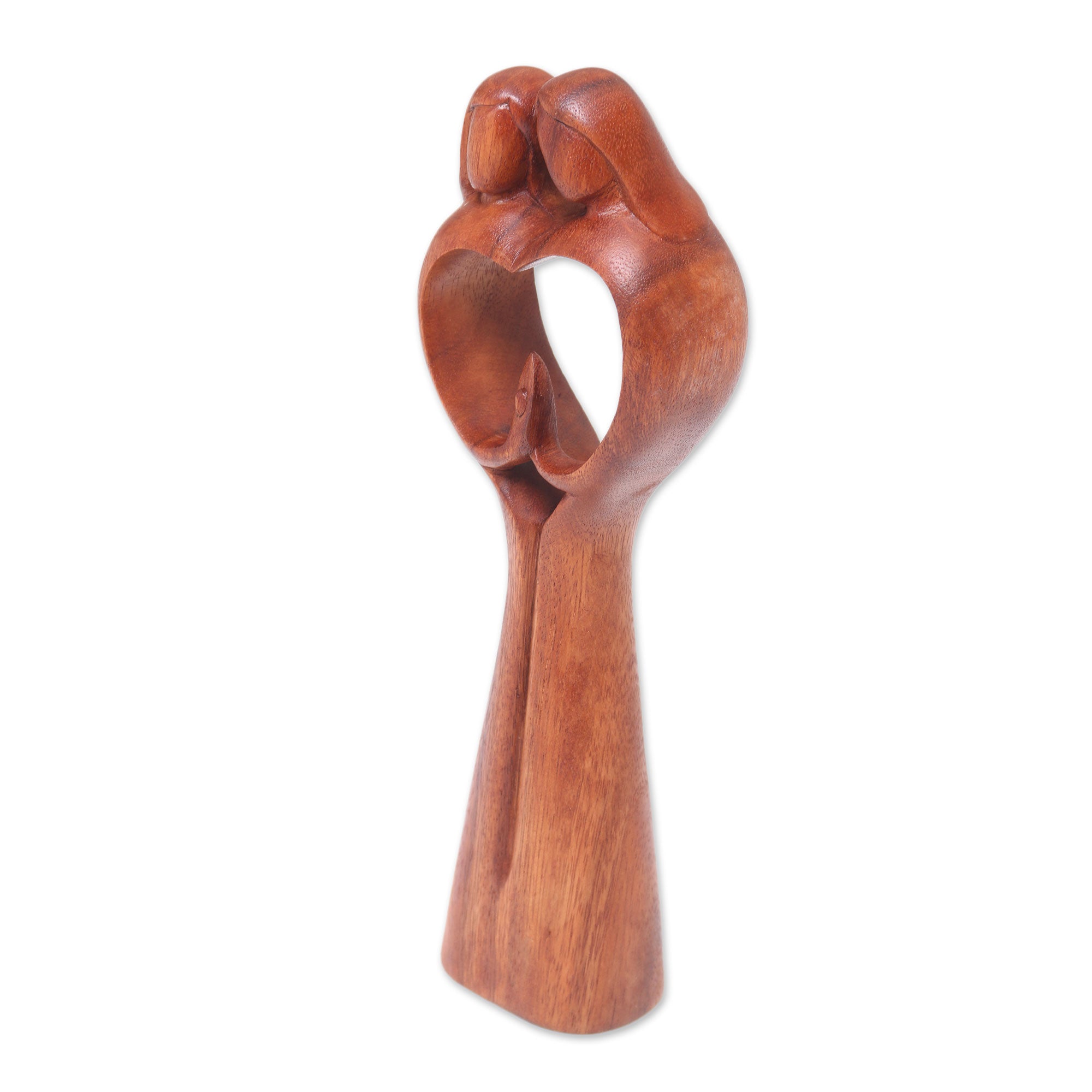 Premium Hand-Carved Suar Wood Heart Sculpture – Ultimate Symbol of Love