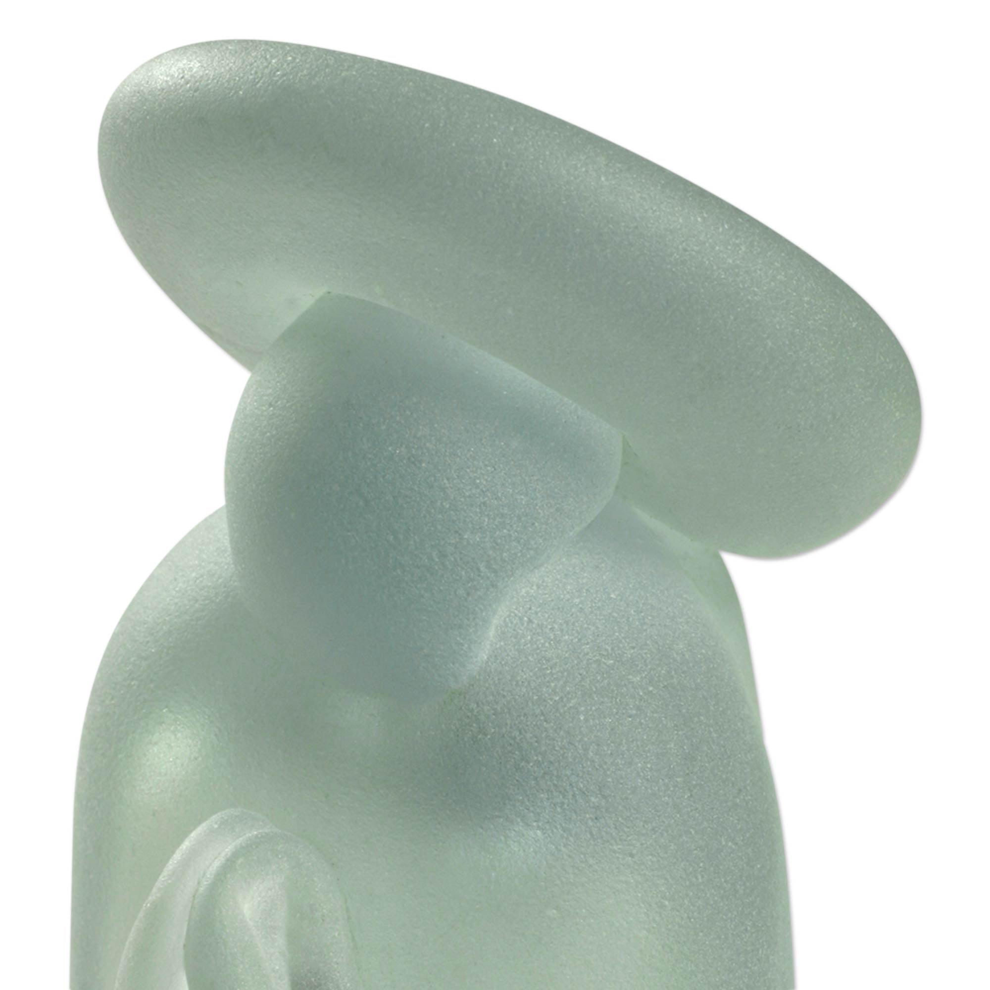 Premium Hand-Blown Virgin Mary Prayer Figurine - Unique Artisan Craft