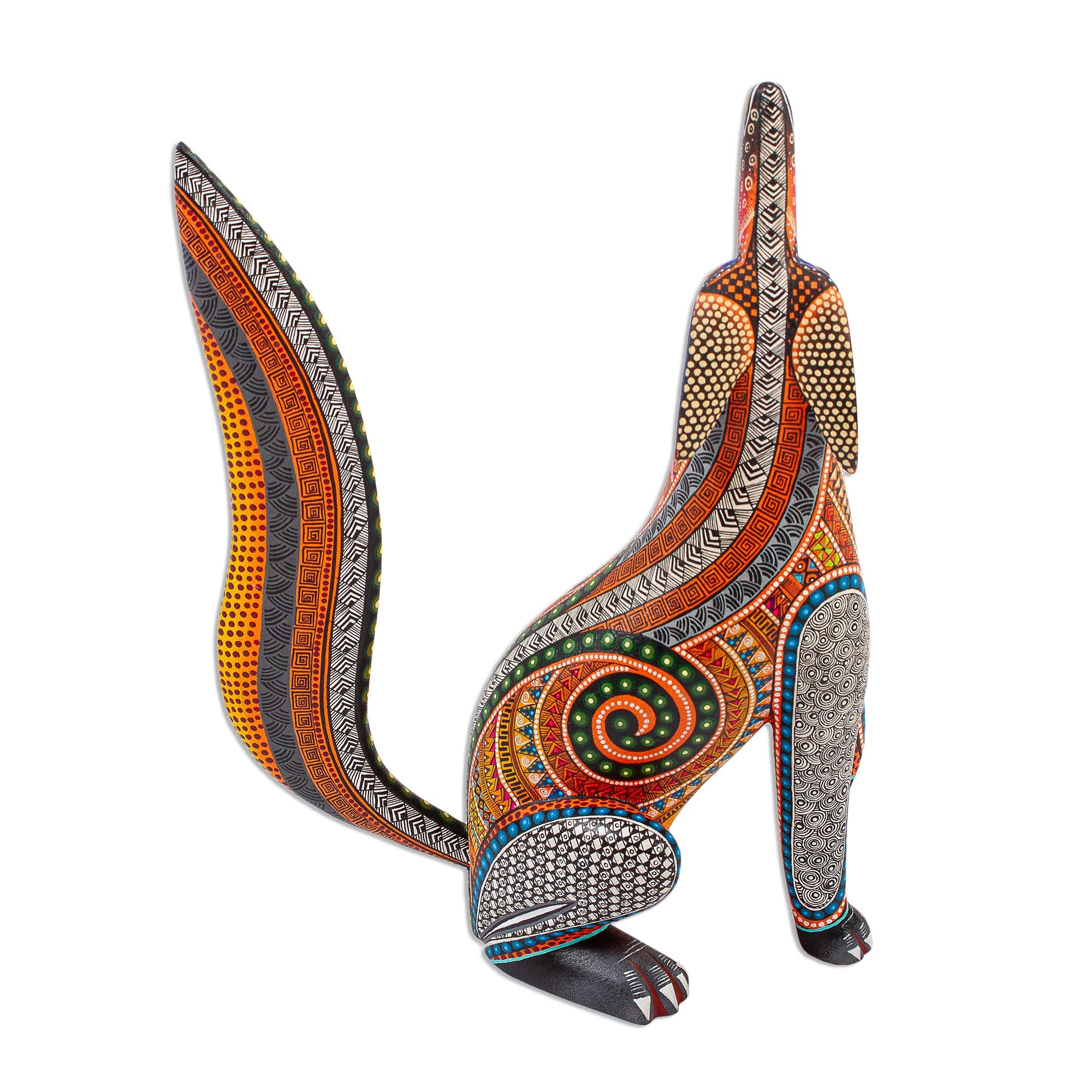 Premium Hand-Painted Howling Coyote Alebrije Sculpture - Authentic Mexican Folk Art by NOVICA