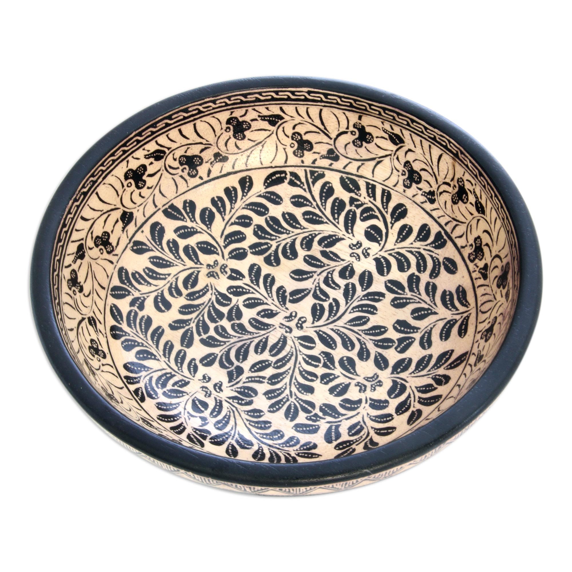 Premium Handcrafted Java Wood Batik Centerpiece Bowl