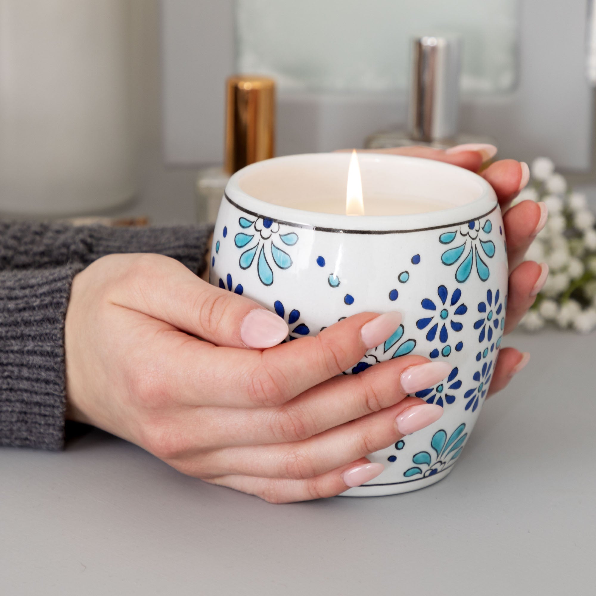 Premium Hand-Poured Ceramic Artisan Candle
