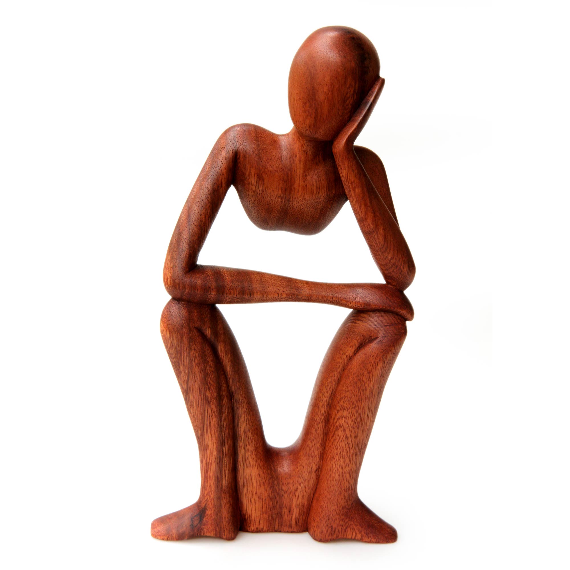 Premium Abstract Wood Sculpture - Thinking of You