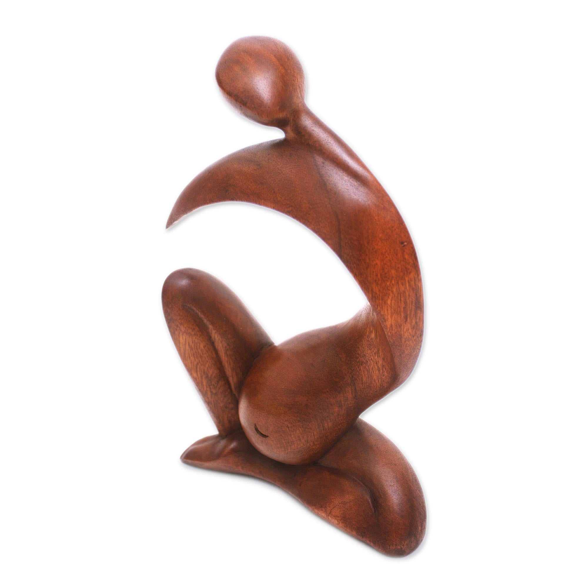 Premium Pregnant Grace Wood Statue – Handcrafted Elegance