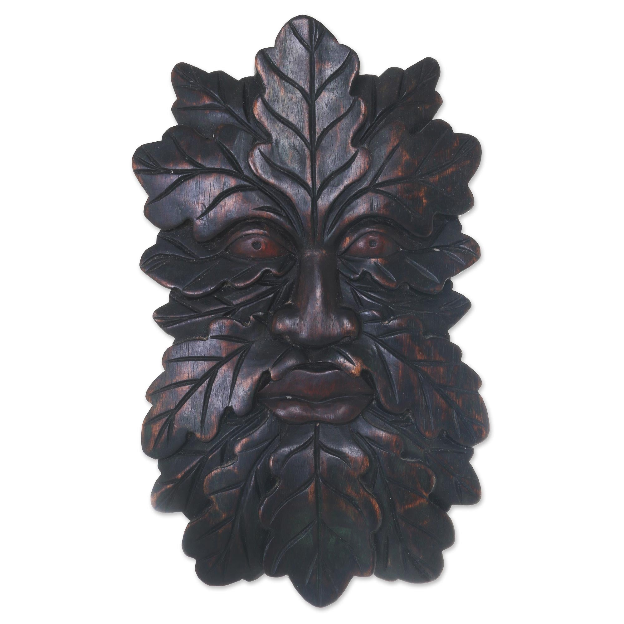 Premium Jaka Tarub Legend Wood Mask - Handcrafted Wall Art