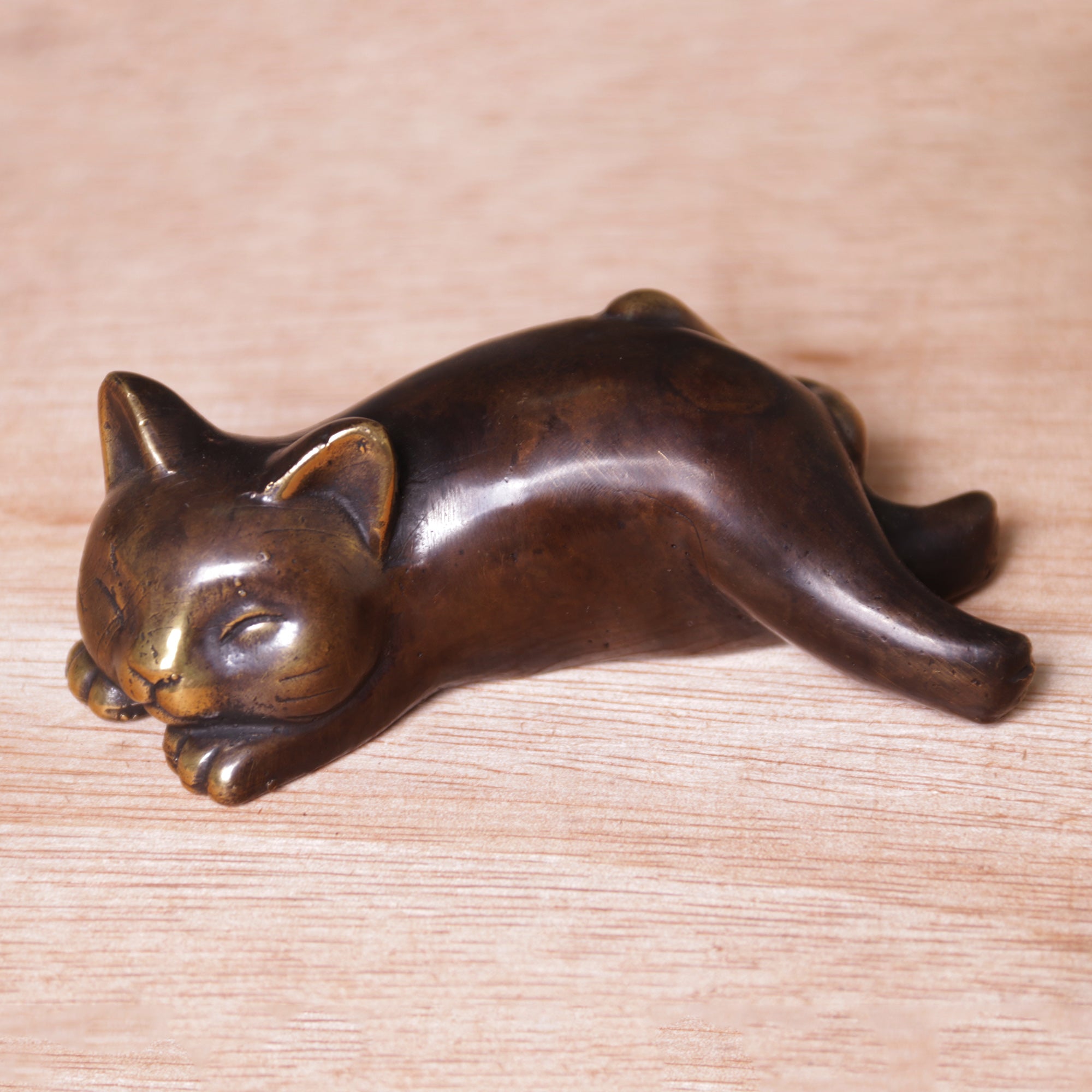 Premium Bronze Cat Sculpture - Let Sleeping Cats Lie