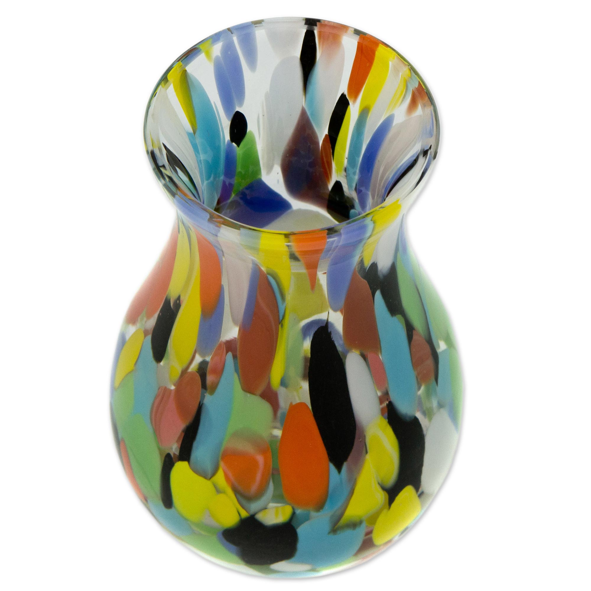 Premium Impressionist Spring Glass Vase - Handcrafted Art Piece