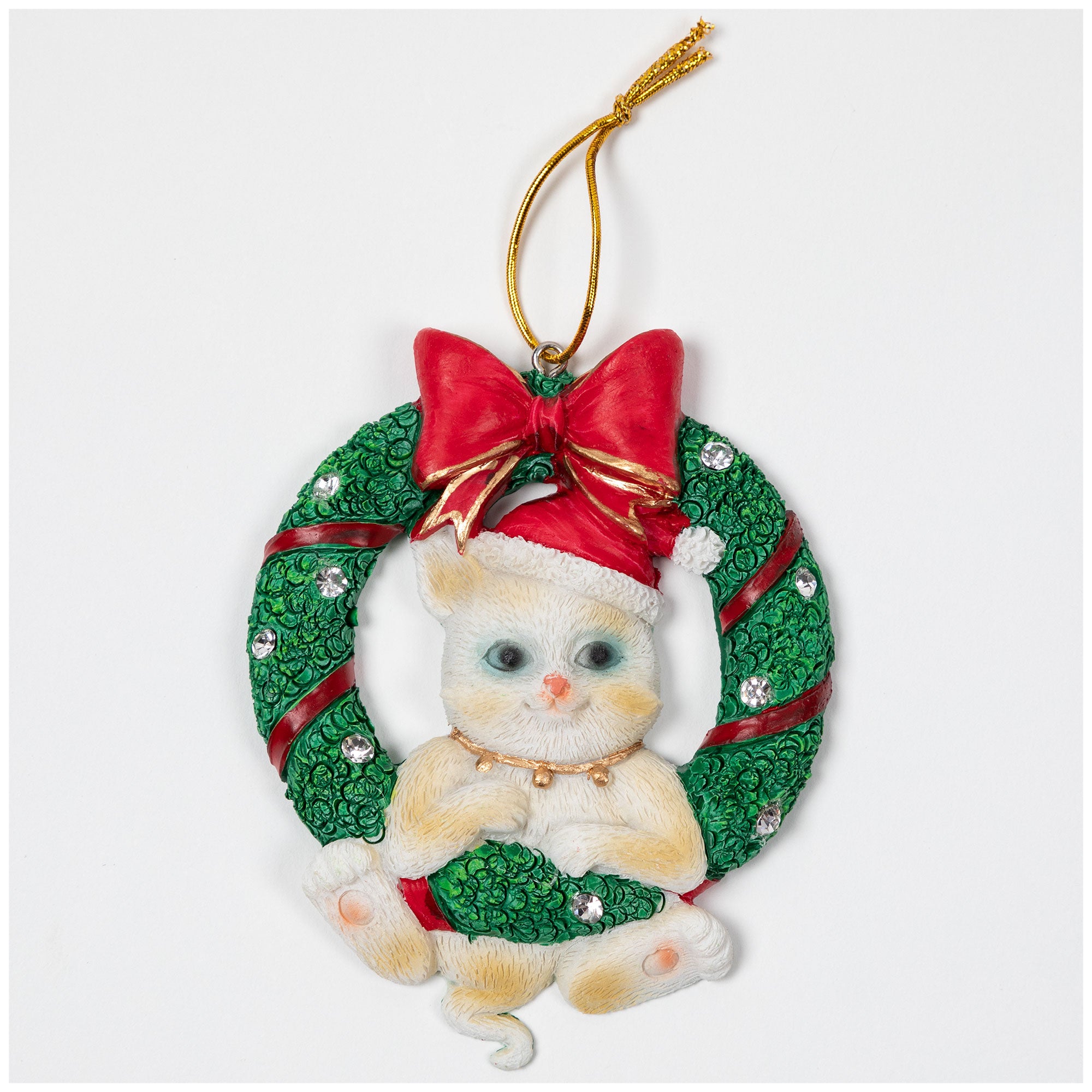 Premium Merry Christmas Wreath Ornament - Festive Pet Lover's Edition