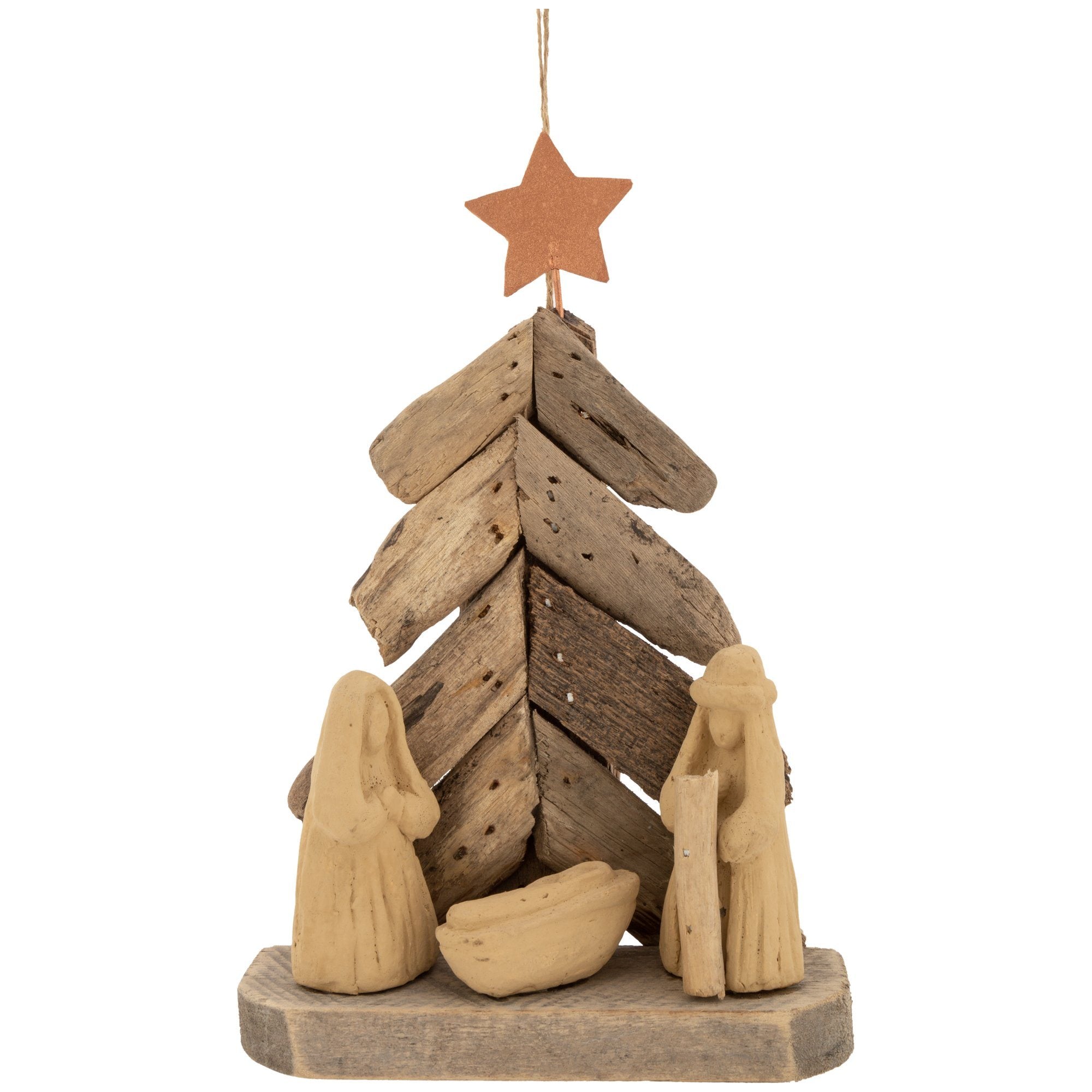Premium Handmade Recycled Driftwood Christmas Ornament | Fair Trade & Eco-Friendly