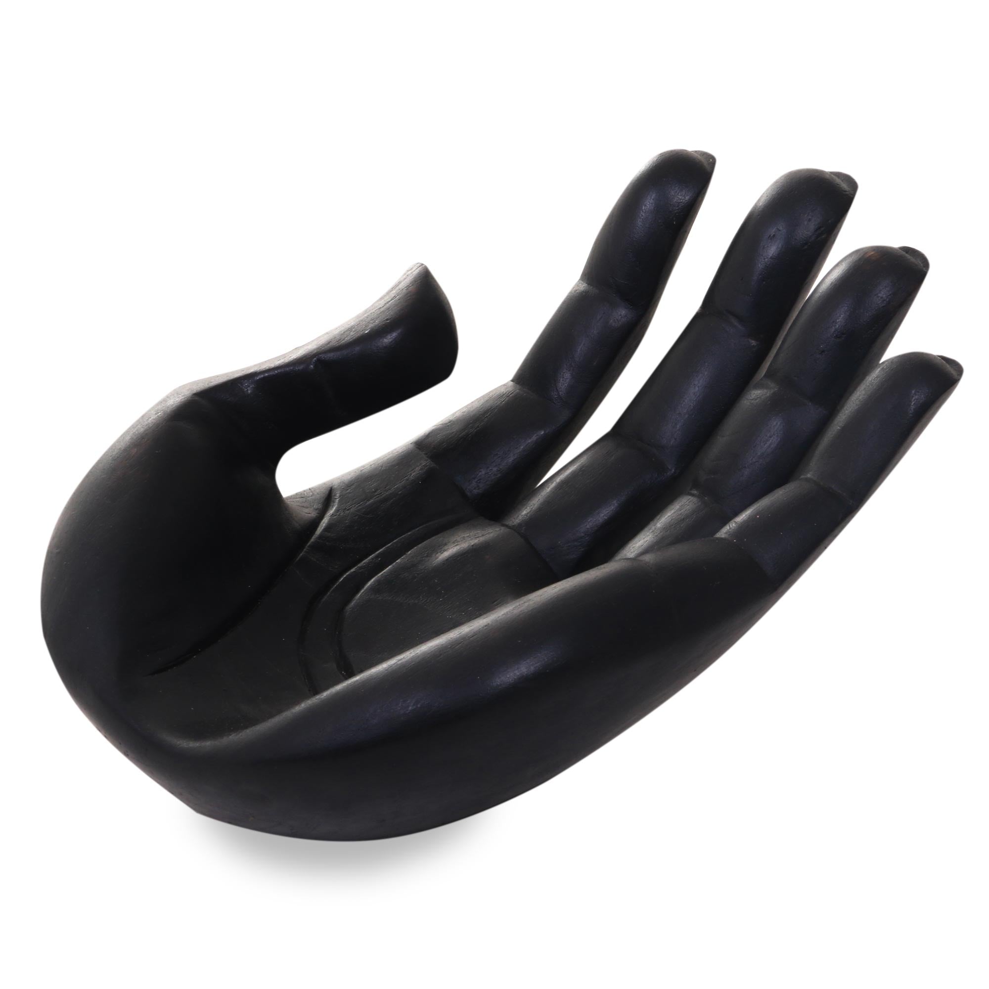 Premium Thankfulness Wooden Hand Sculpture - Handcrafted Catchall