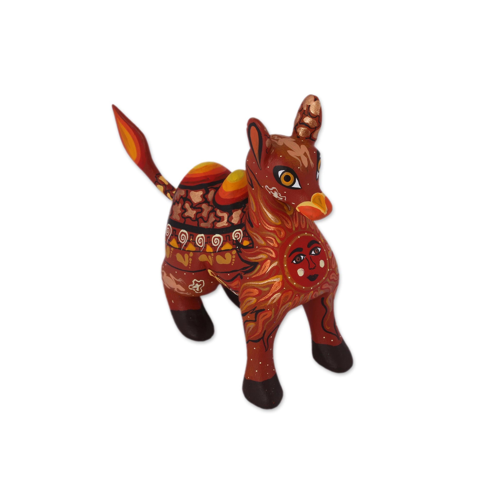 Premium Handcrafted Desert King Orange Alebrije Camel – Multicolor Artisan Masterpiece