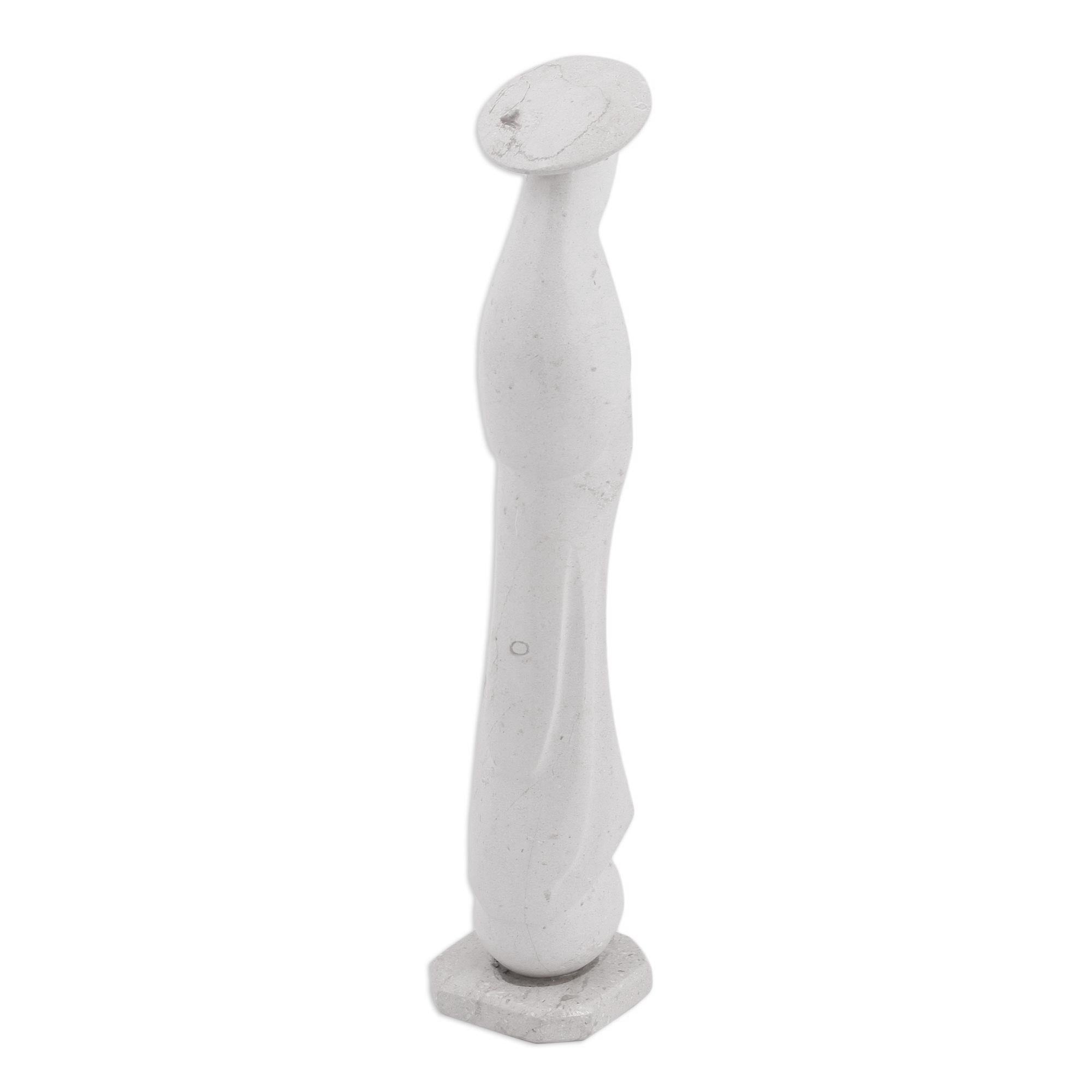 Premium White Marble Madonna Statue – Hand-Crafted Christian Art from Mexico